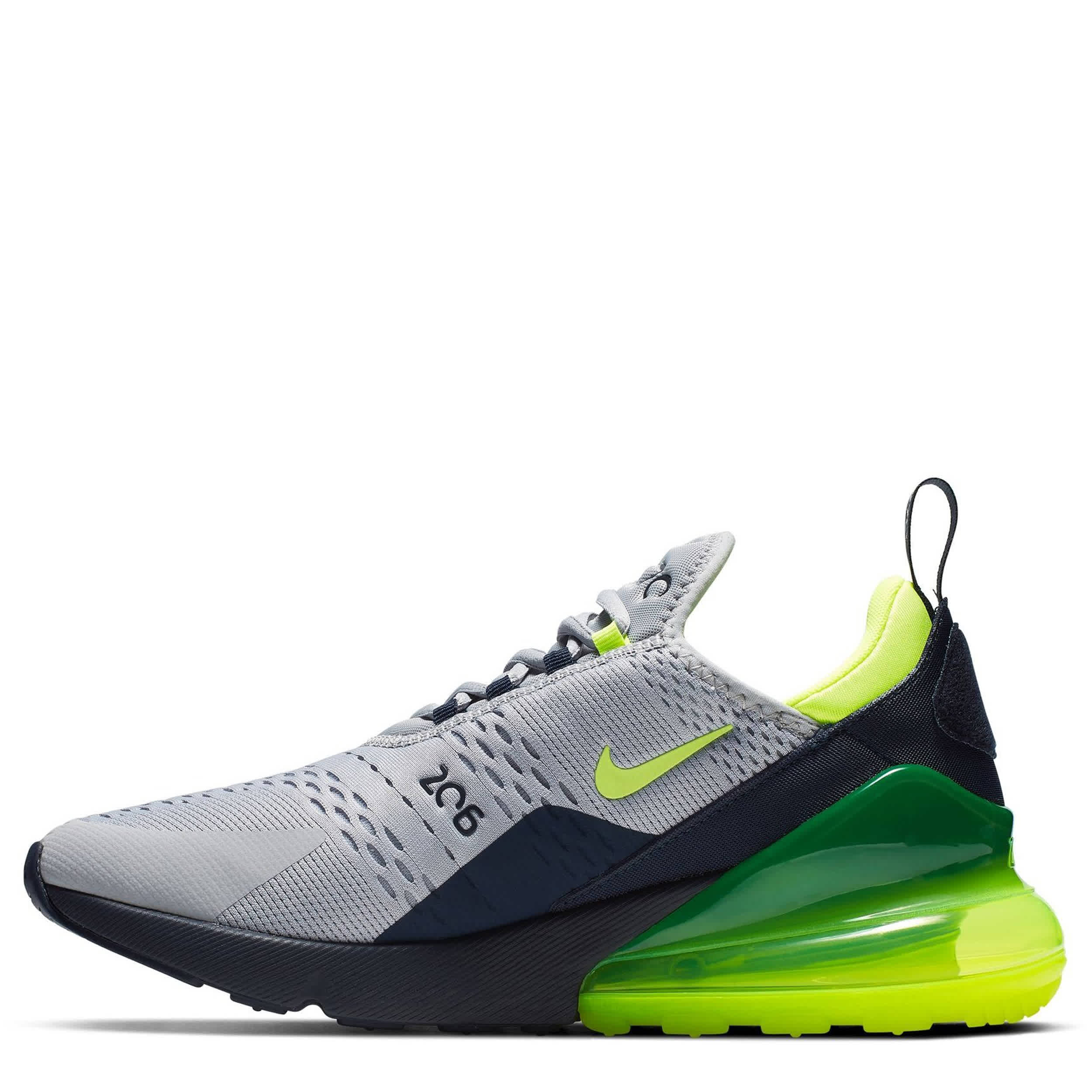NIKE-MENS AIR MAX 270 SNEAKER-GREY & LIME
