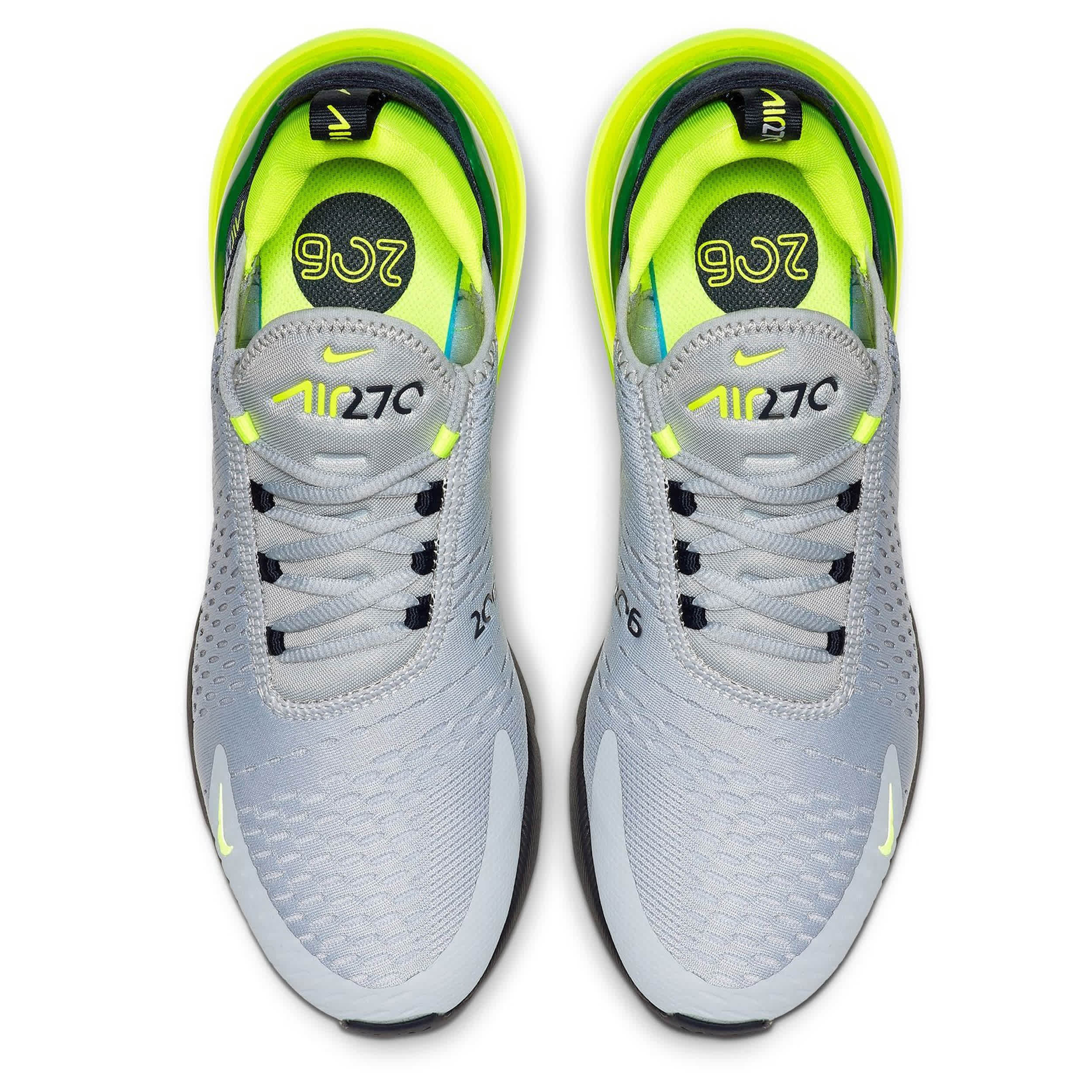 NIKE-MENS AIR MAX 270 SNEAKER-GREY & LIME