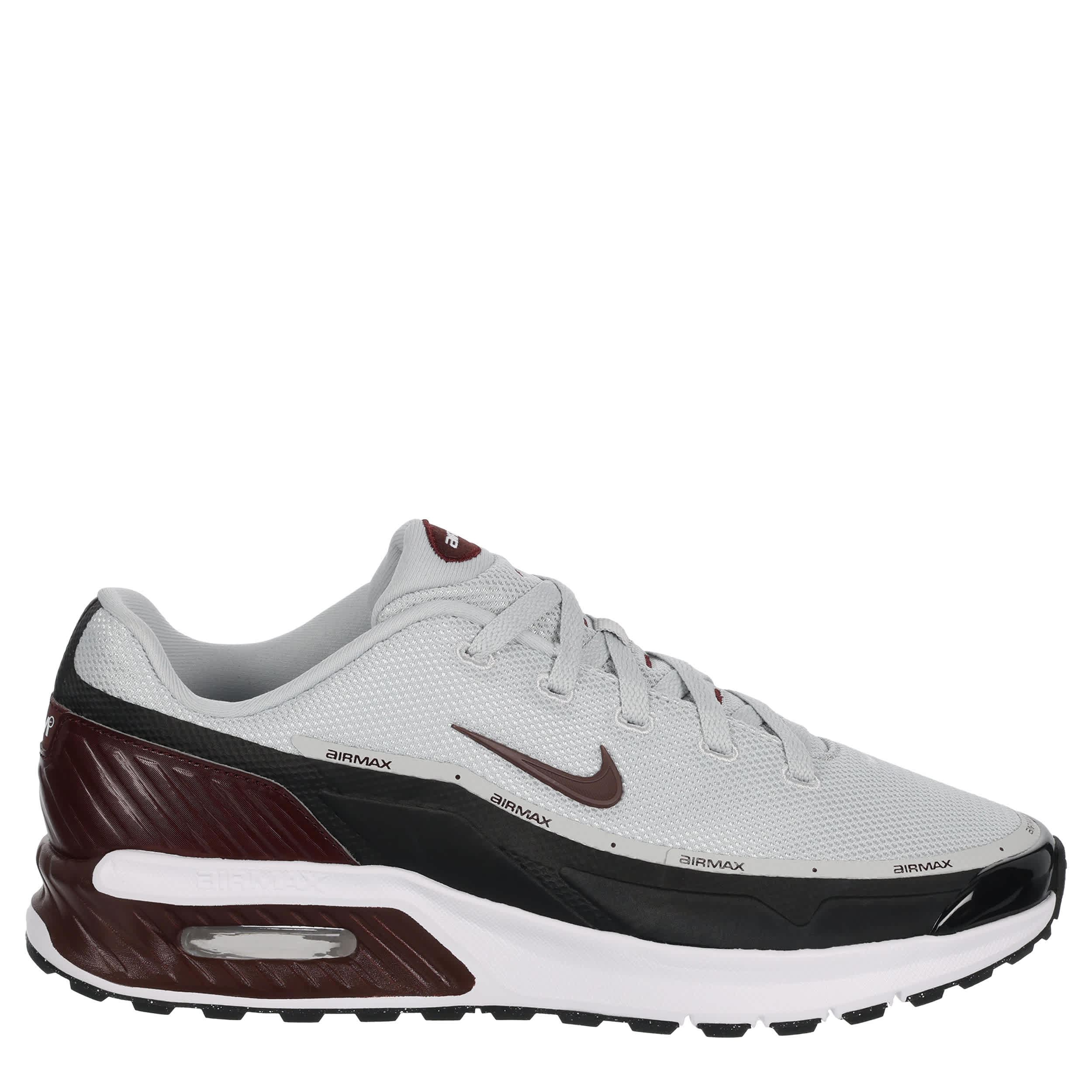 NIKE-MENS NIKE AIR MAX BIA SNEAKER-GREY & BURGUNDY