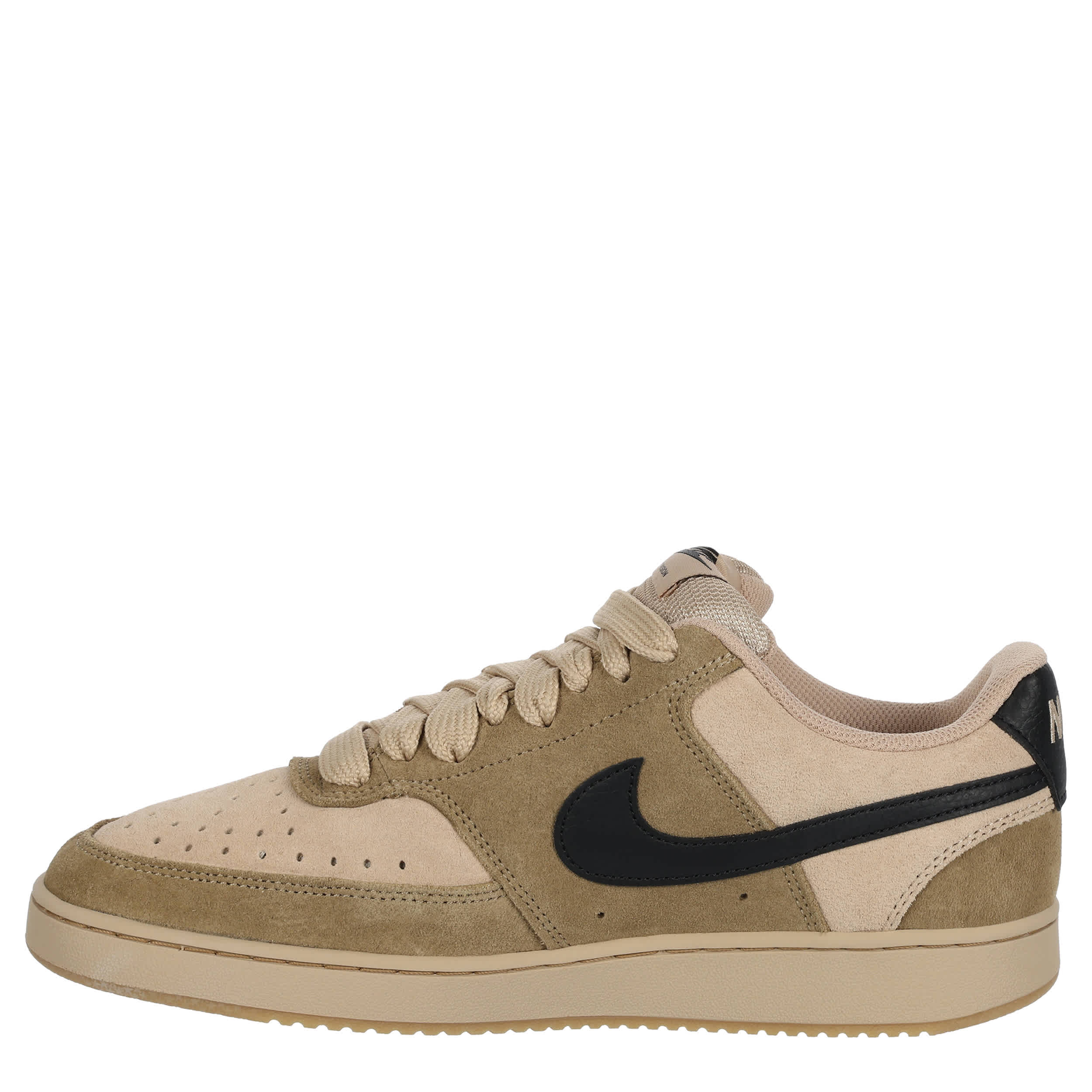 NIKE-MENS COURT VISION LOW NEXT FL SNEAKER-NATURAL & BLACK