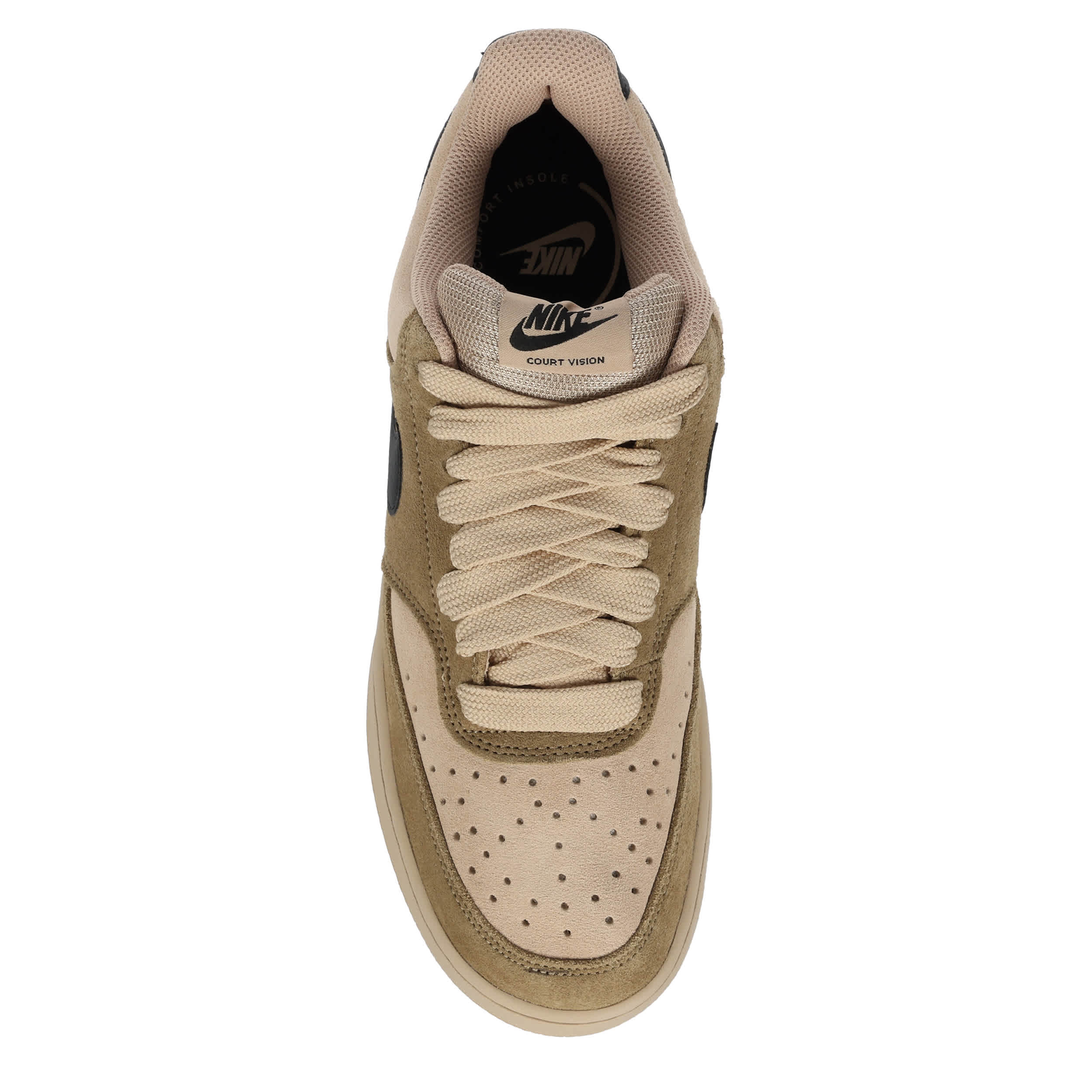 NIKE-MENS COURT VISION LOW NEXT FL SNEAKER-NATURAL & BLACK