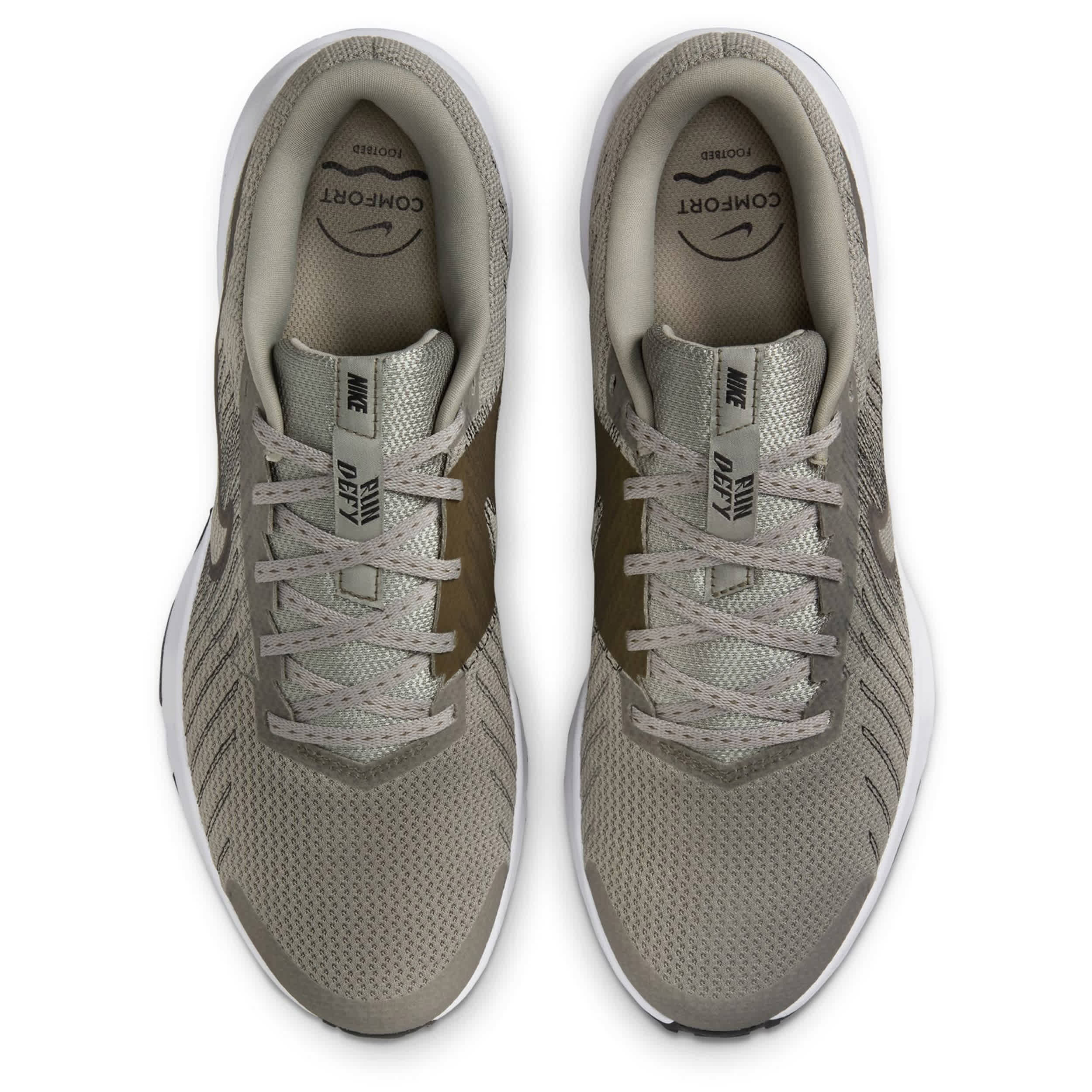 NIKE-MENS RUN DEFY RUNNING SHOE-OLIVE & WHITE
