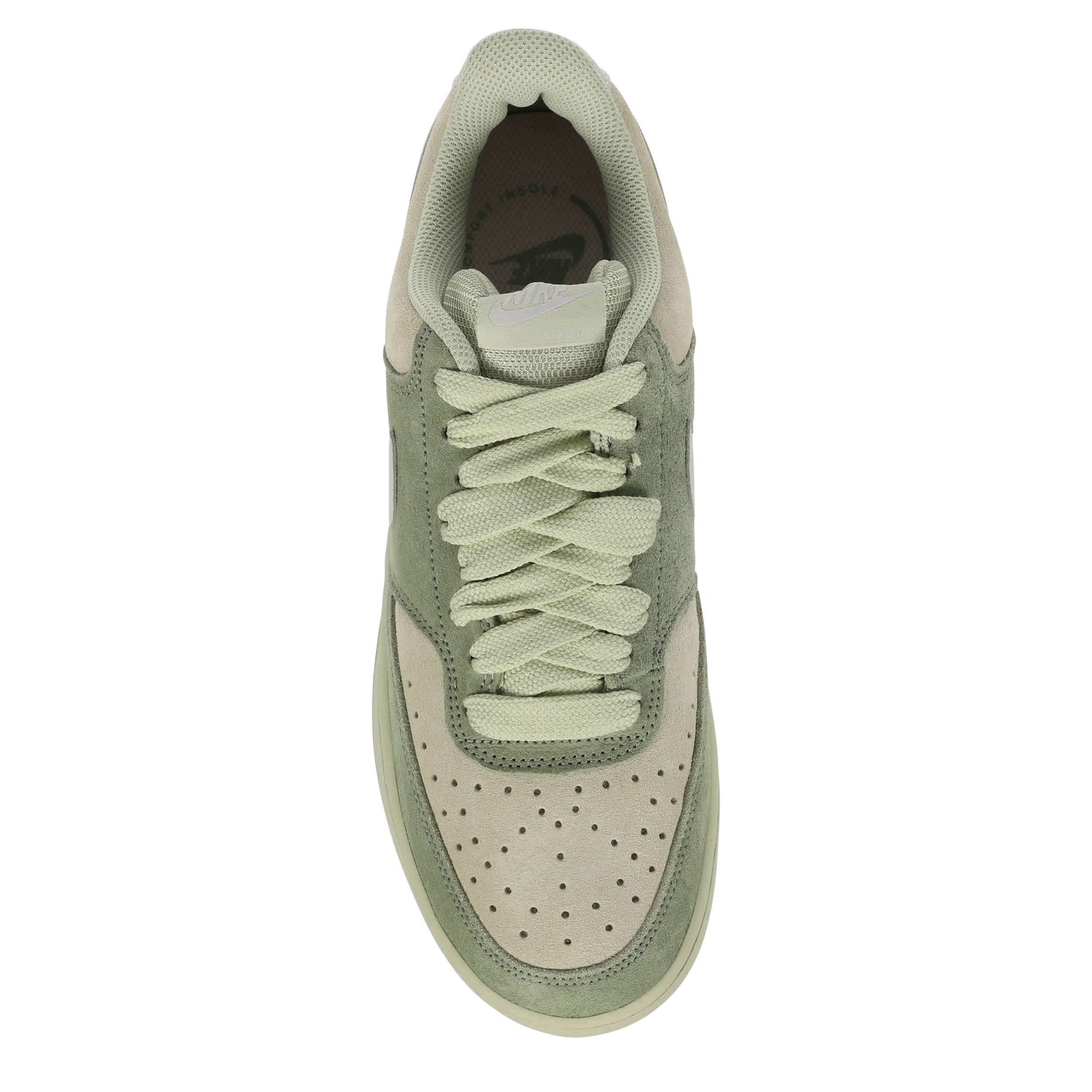 NIKE-MENS COURT VISION FL SNEAKER-OLIVE & BONE