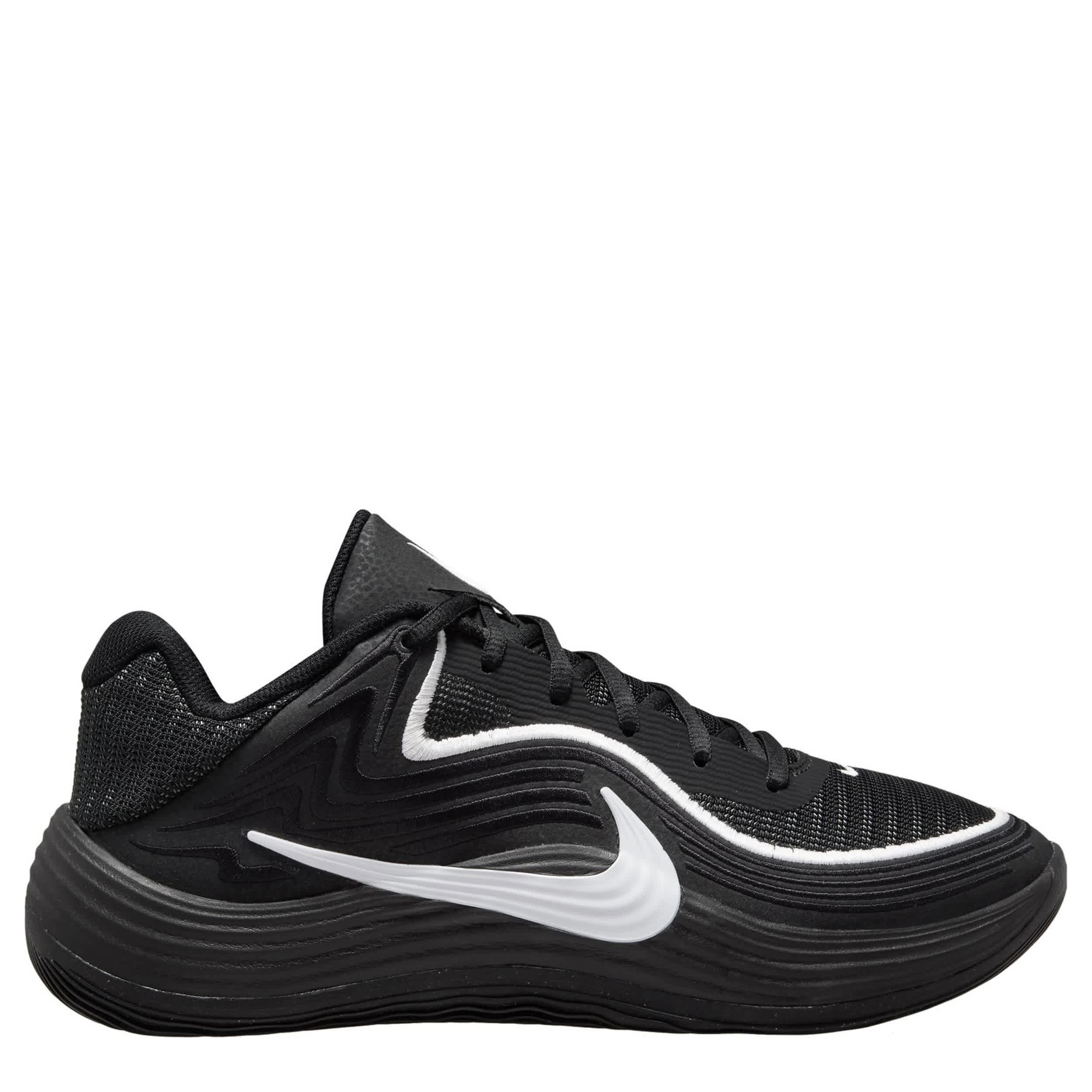 NIKE-MENS PRECISION 8 MID BASKETBALL SHOE-BLACK & WHITE