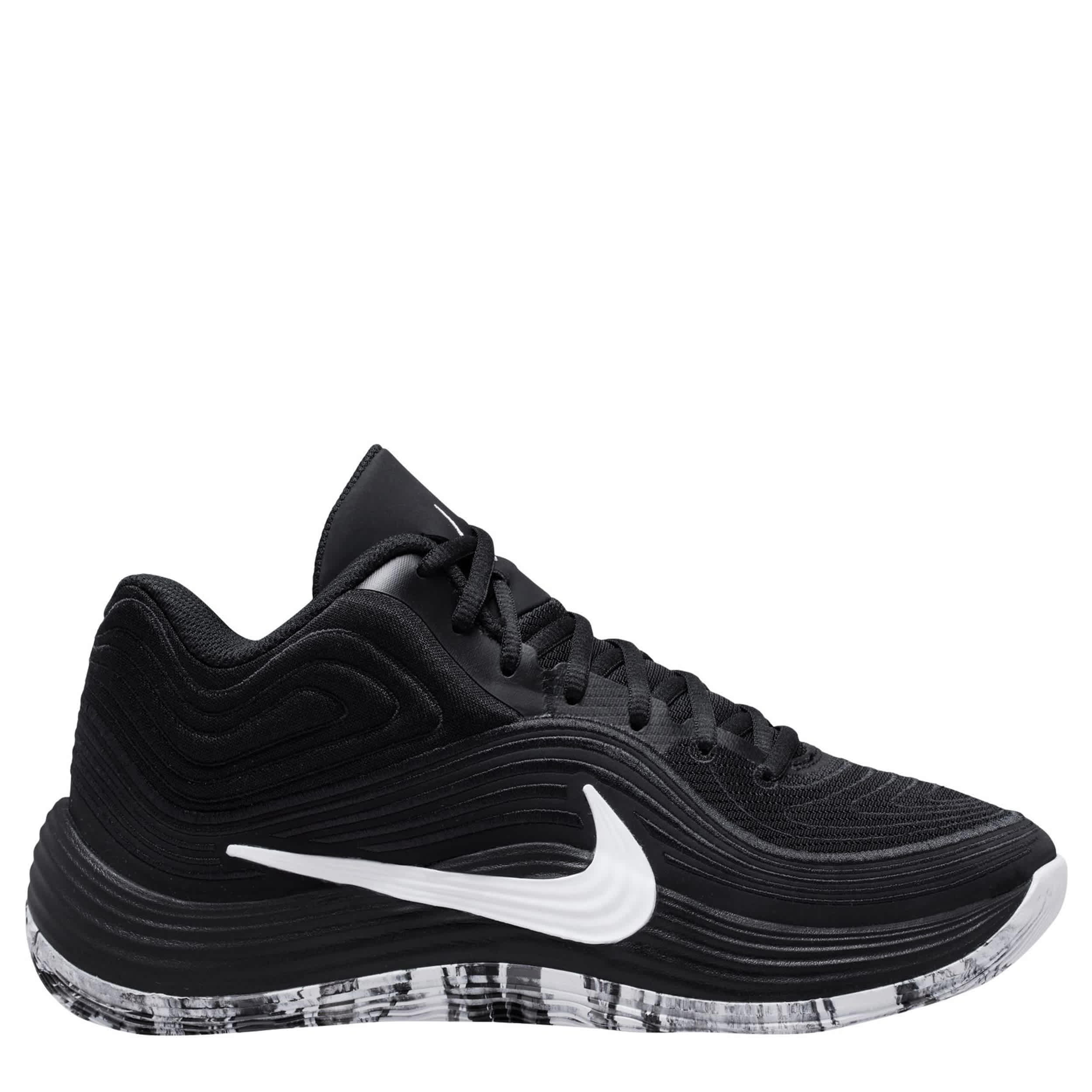 NIKE-MENS PRECISION 8 MID BASKETBALL SHOE-BLACK & WHITE