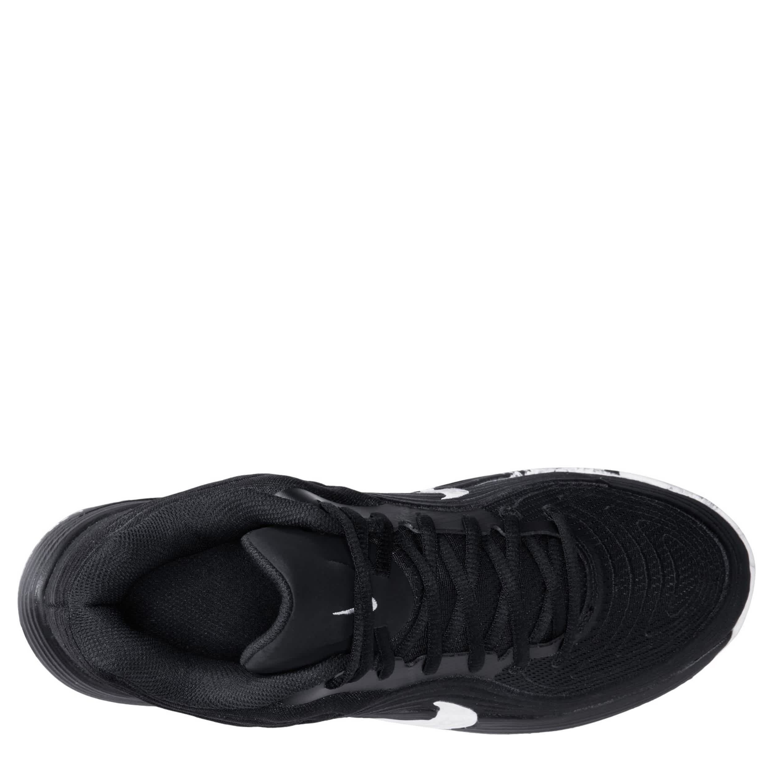 NIKE-MENS PRECISION 8 MID BASKETBALL SHOE-BLACK & WHITE