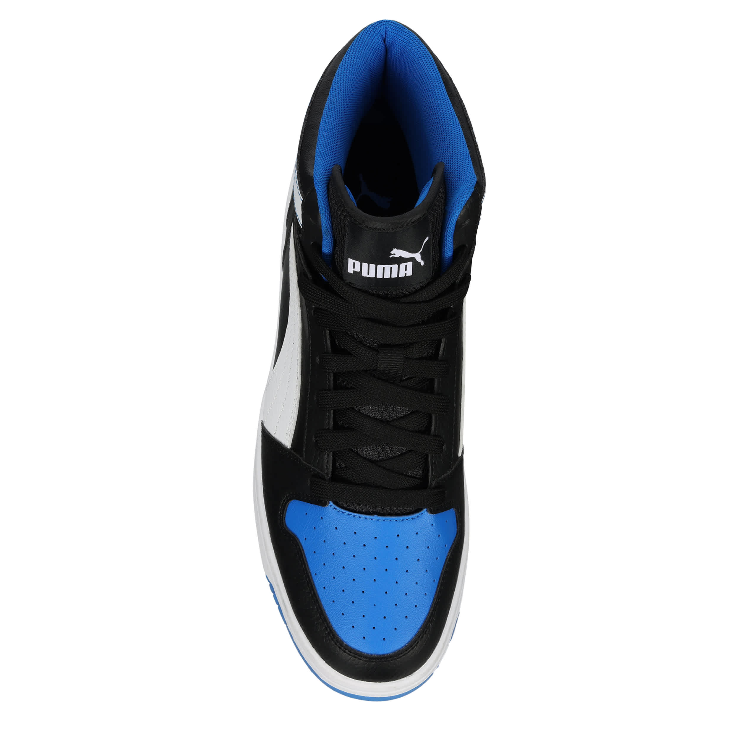 PUMA-MENS REBOUND LAYUP SNEAKER-BLACK & BLUE