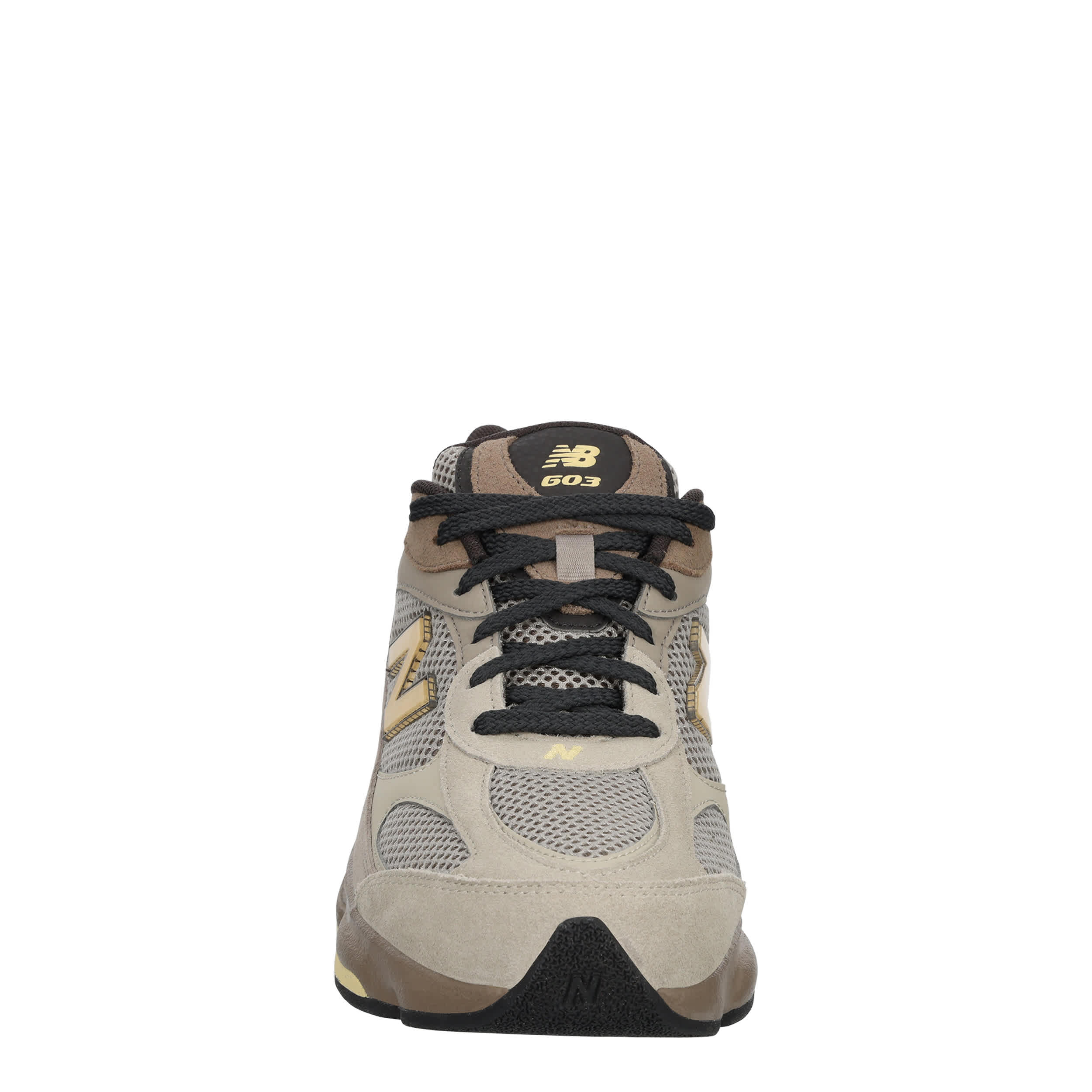 NEW BALANCE-MENS 603 SNEAKER-TAUPE & YELLOW