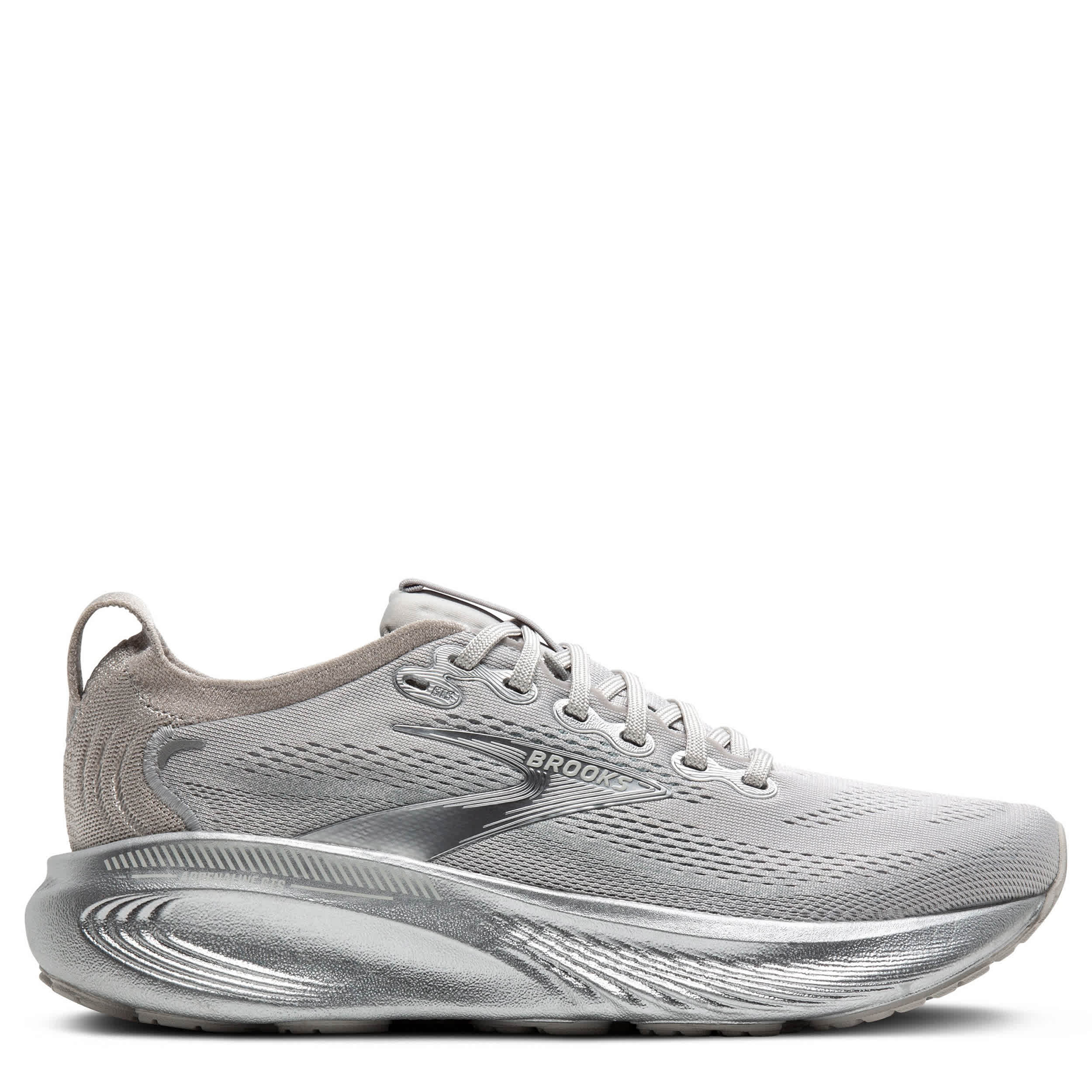 BROOKS-MENS ADRENALINE GTS 25 RUNNING SHOE-GREY & SILVER