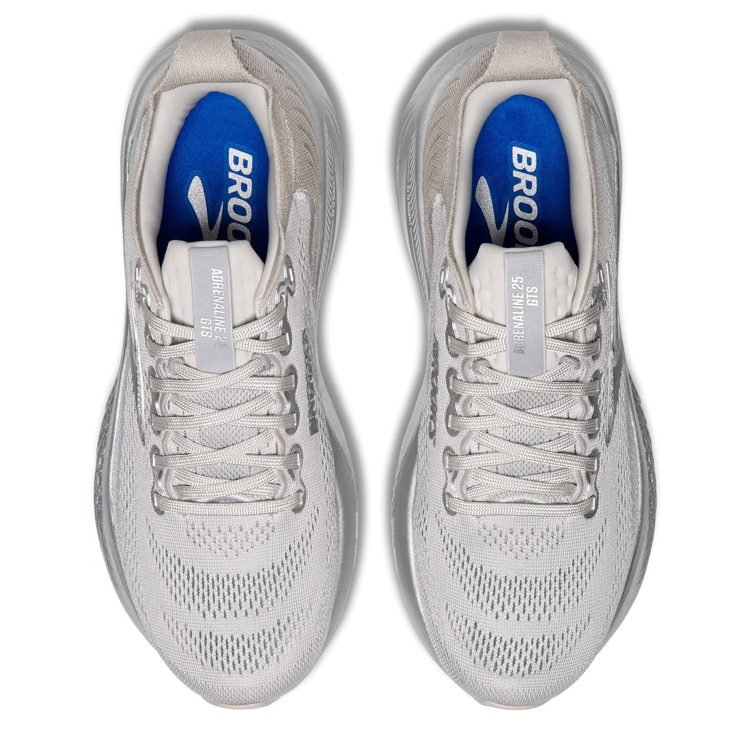 BROOKS-MENS ADRENALINE GTS 25 RUNNING SHOE-GREY & SILVER