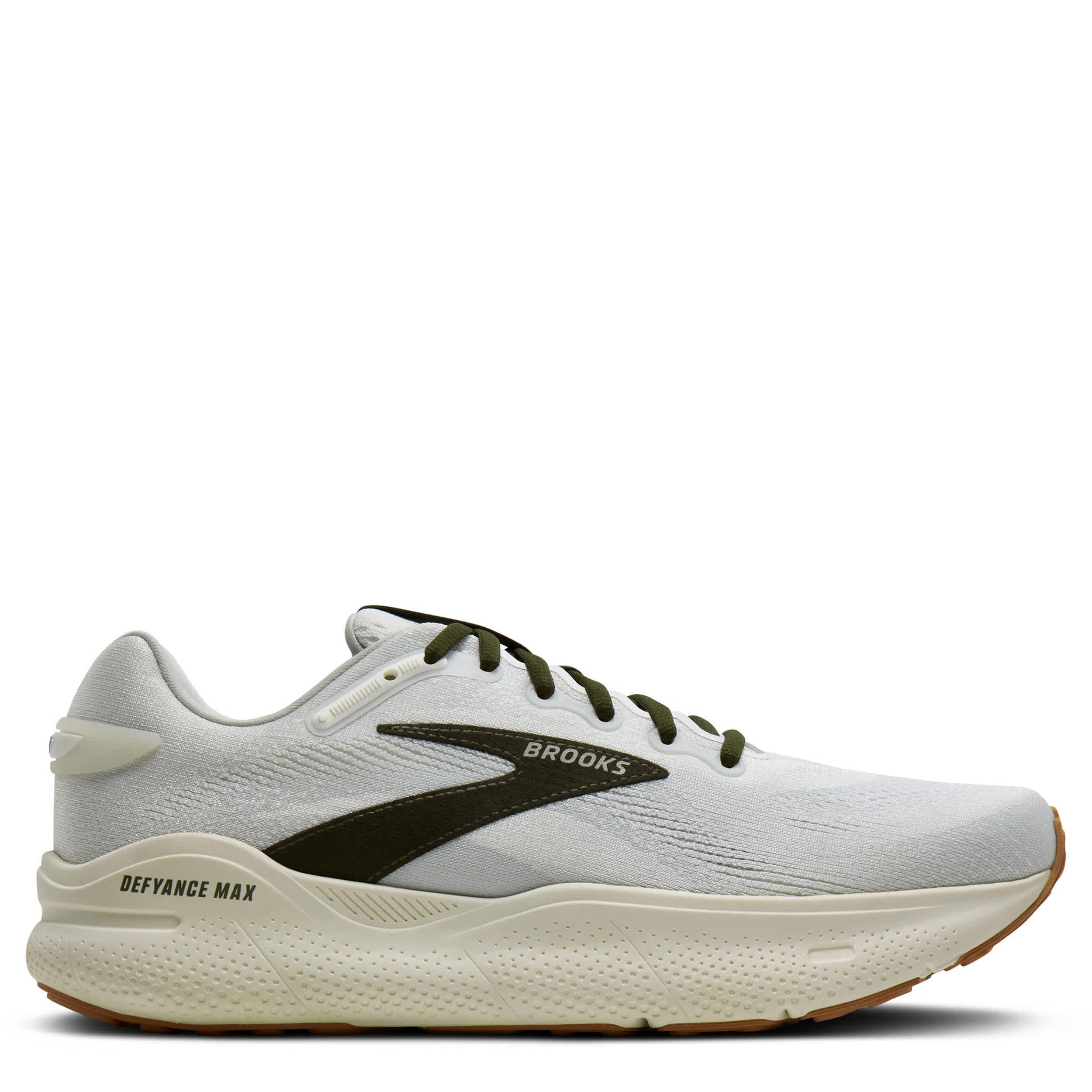 BROOKS-MENS  DEFYANCE MAX RUNNING SHOE-OFF WHITE & GREEN