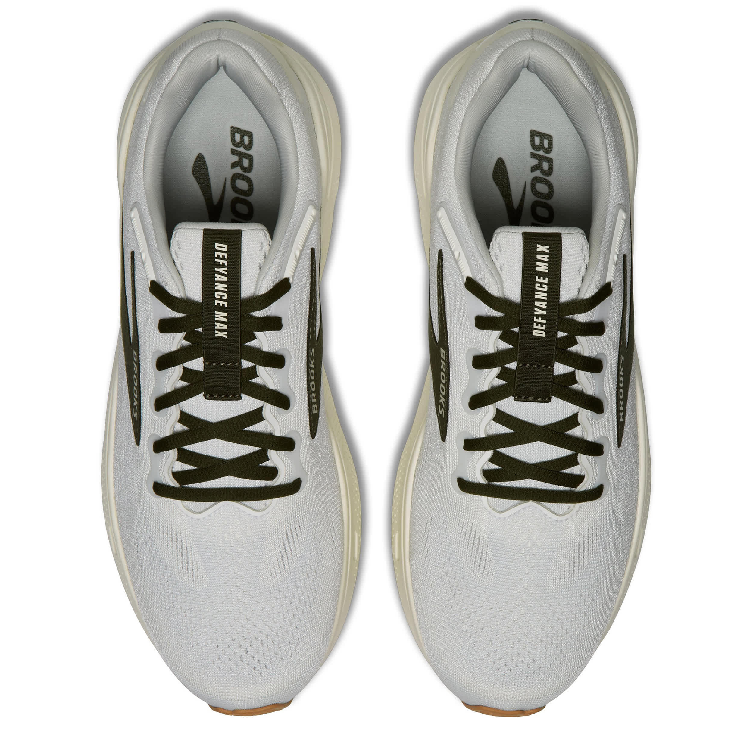 BROOKS-MENS  DEFYANCE MAX RUNNING SHOE-OFF WHITE & GREEN