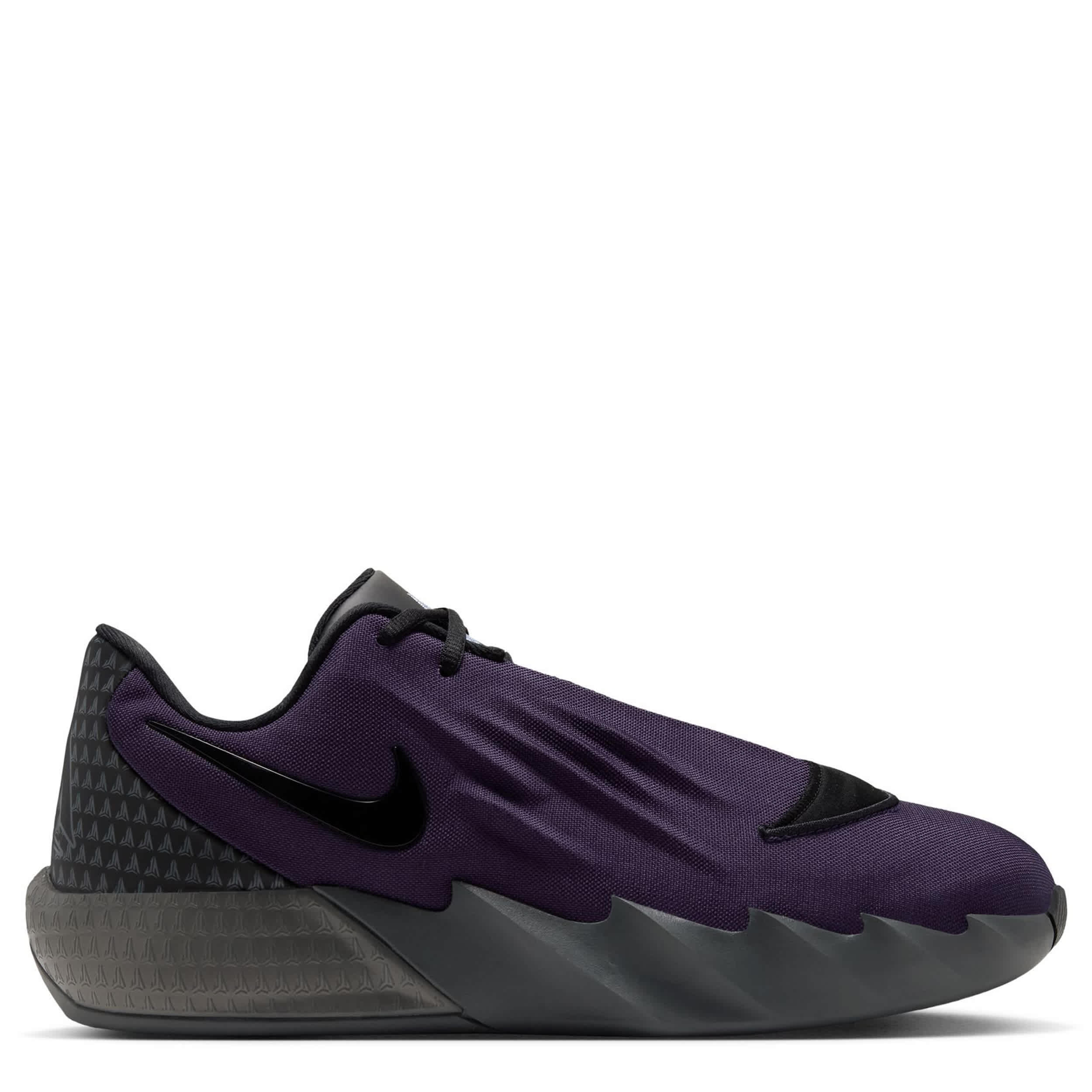NIKE-MENS TWELVE TIME BASKETBALL SHOE-BLACK & PURPLE
