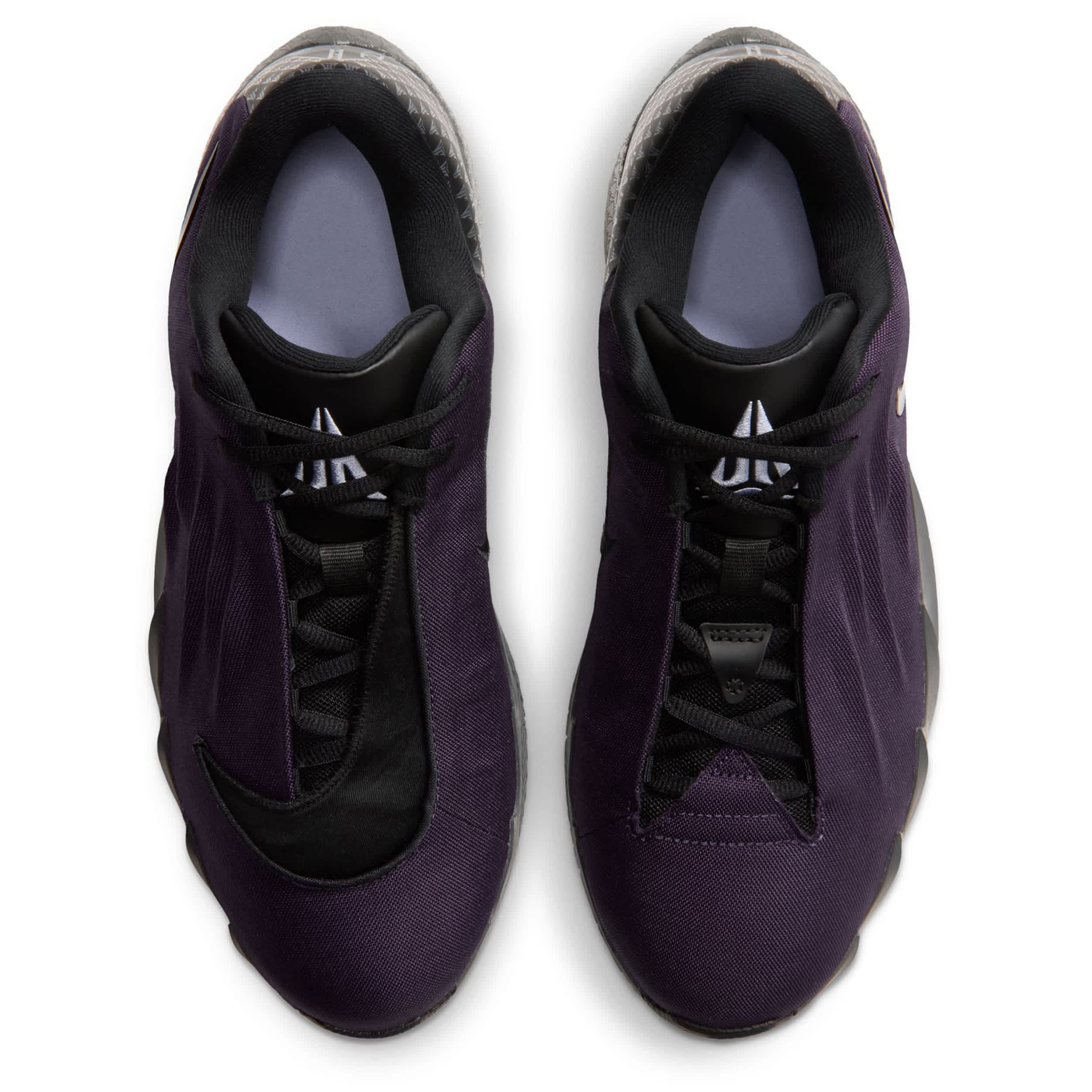 NIKE-MENS TWELVE TIME BASKETBALL SHOE-BLACK & PURPLE