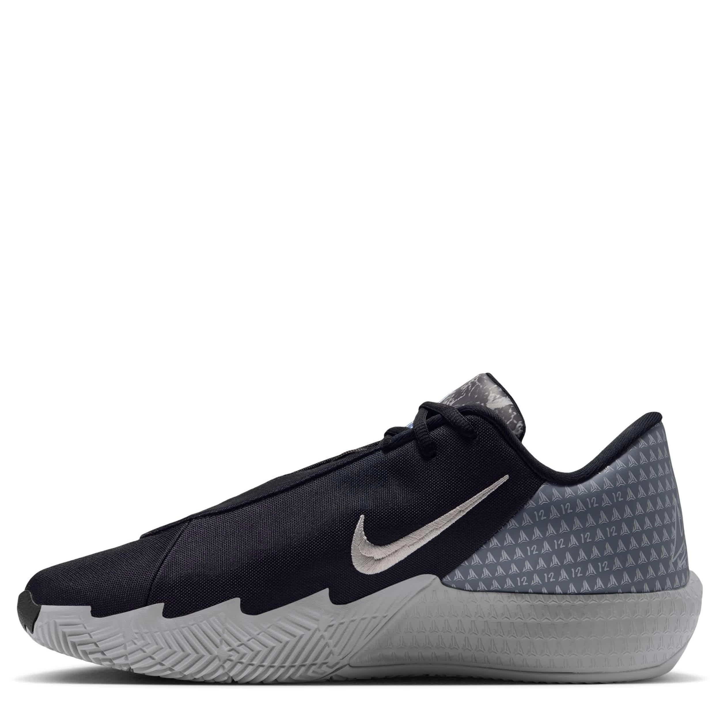 NIKE-MENS TWELVE TIME BASKETBALL SHOE-BLACK & GREY
