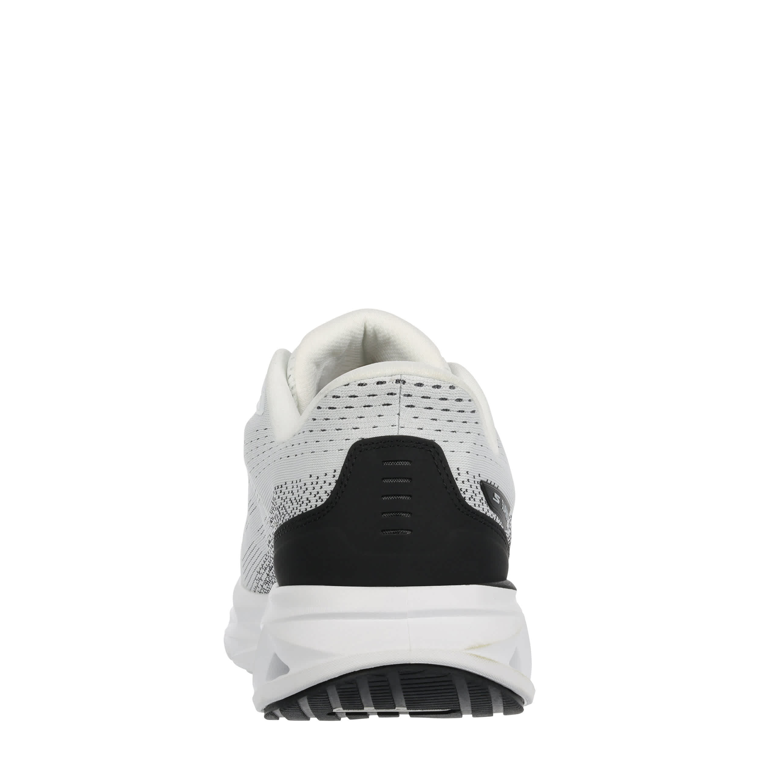 SKECHERS-MENS SLIP-IN GLIDE STEP VORTEX SHOE-WHITE & BLACK
