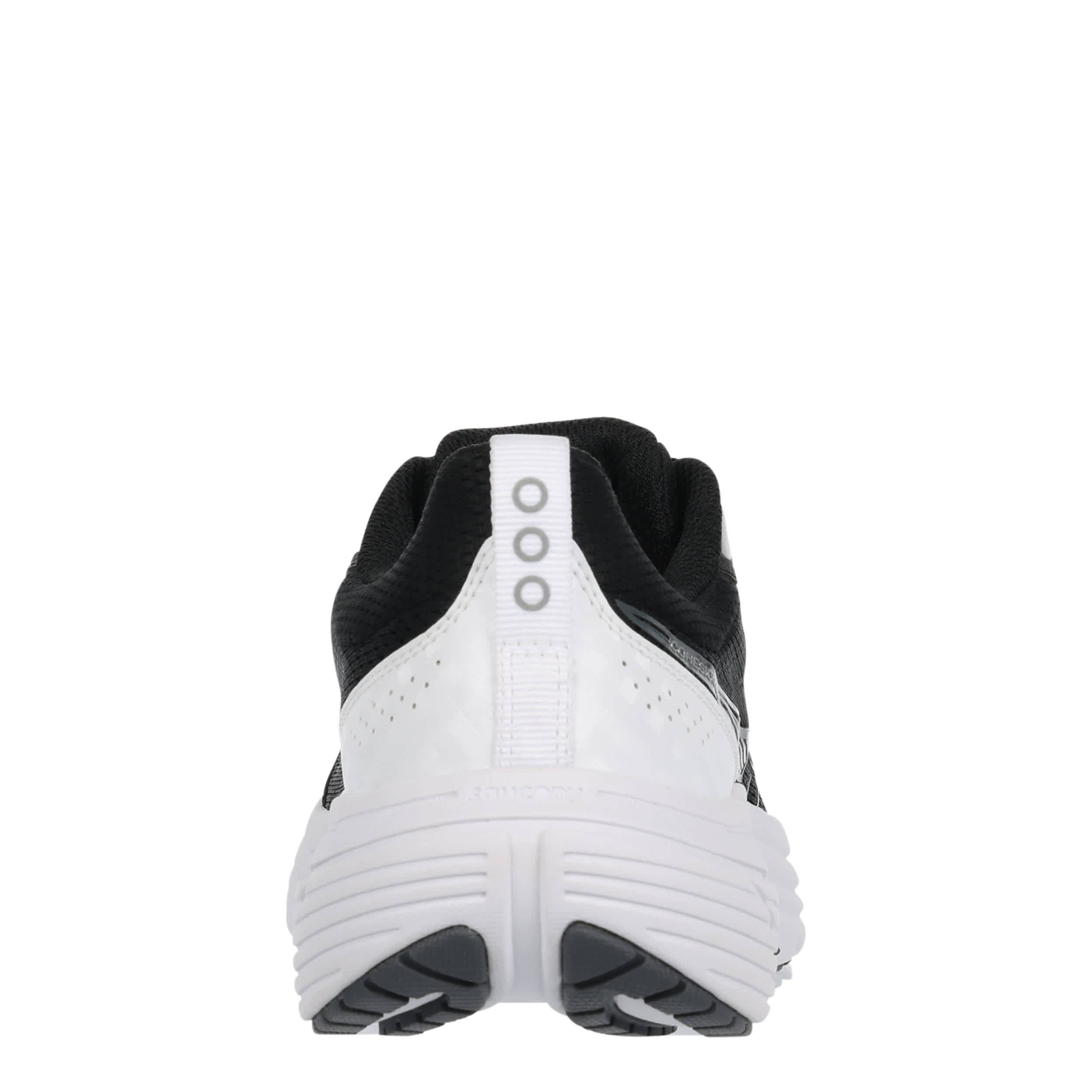 SAUCONY-MENS COHESION 19 RUNNING SHOE-BLACK & WHITE