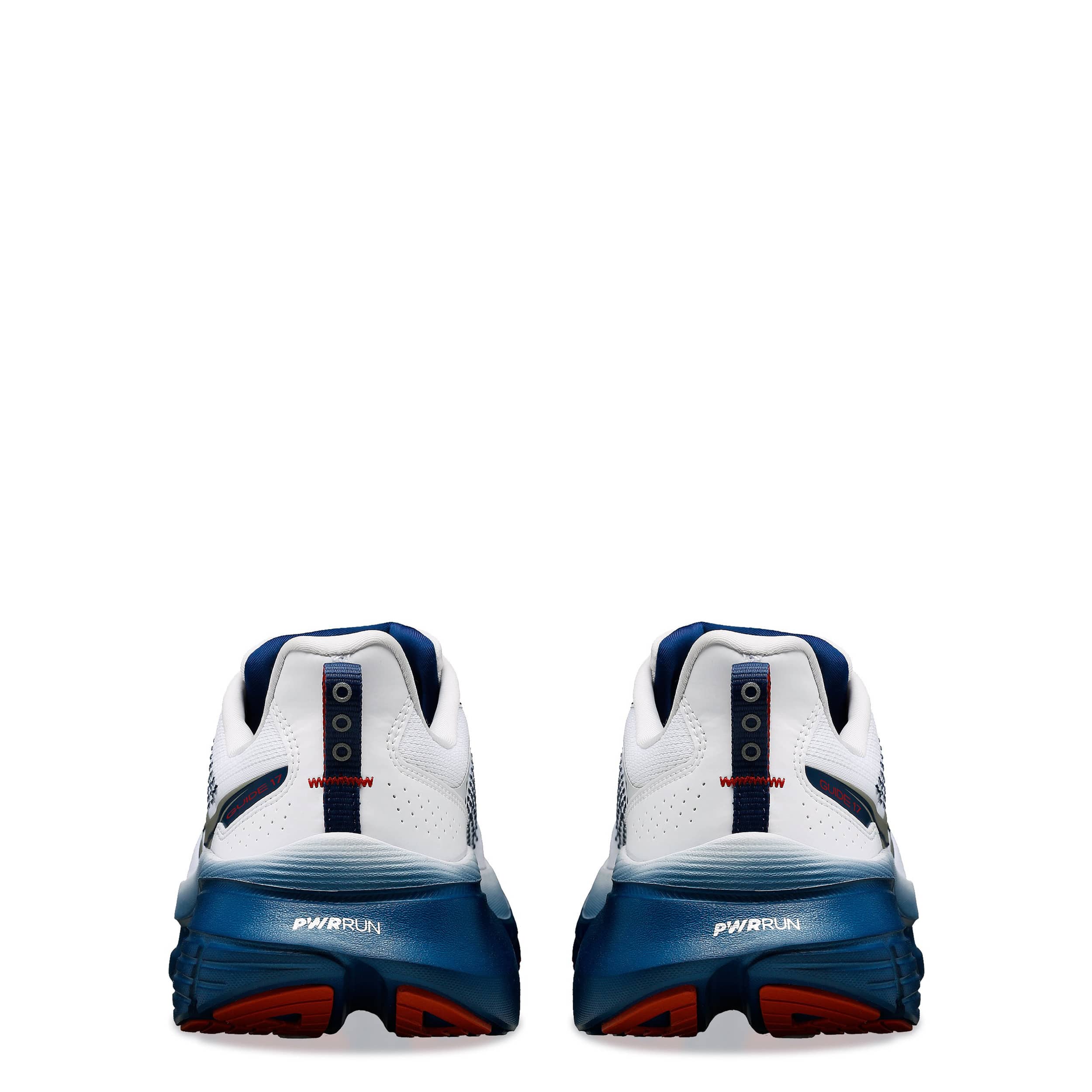 SAUCONY-MENS GUIDE 17 RUNNING SHOE-WHITE & BLUE