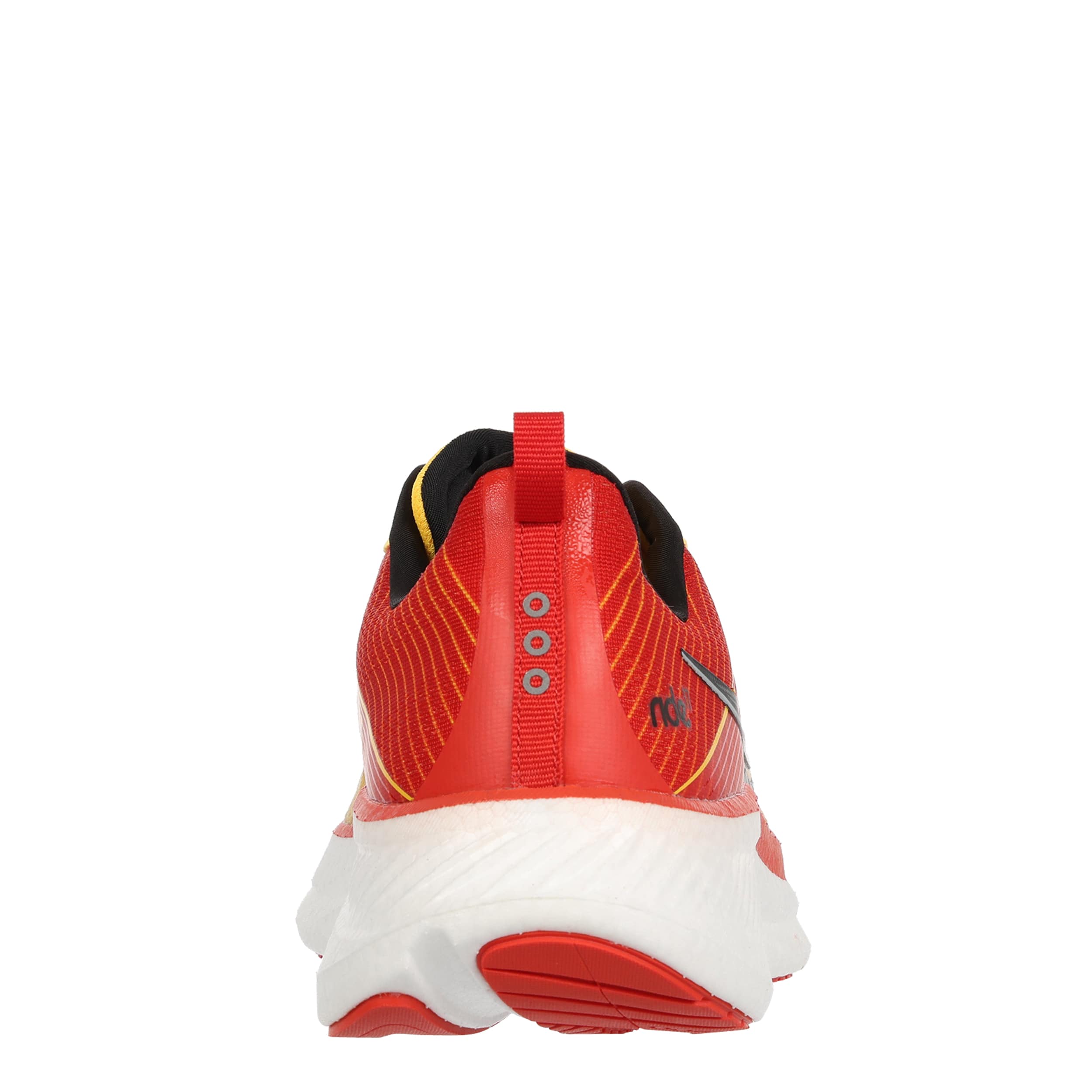 SAUCONY-MENS RIDE 17 RUNNING SHOES-RED & YELLOW