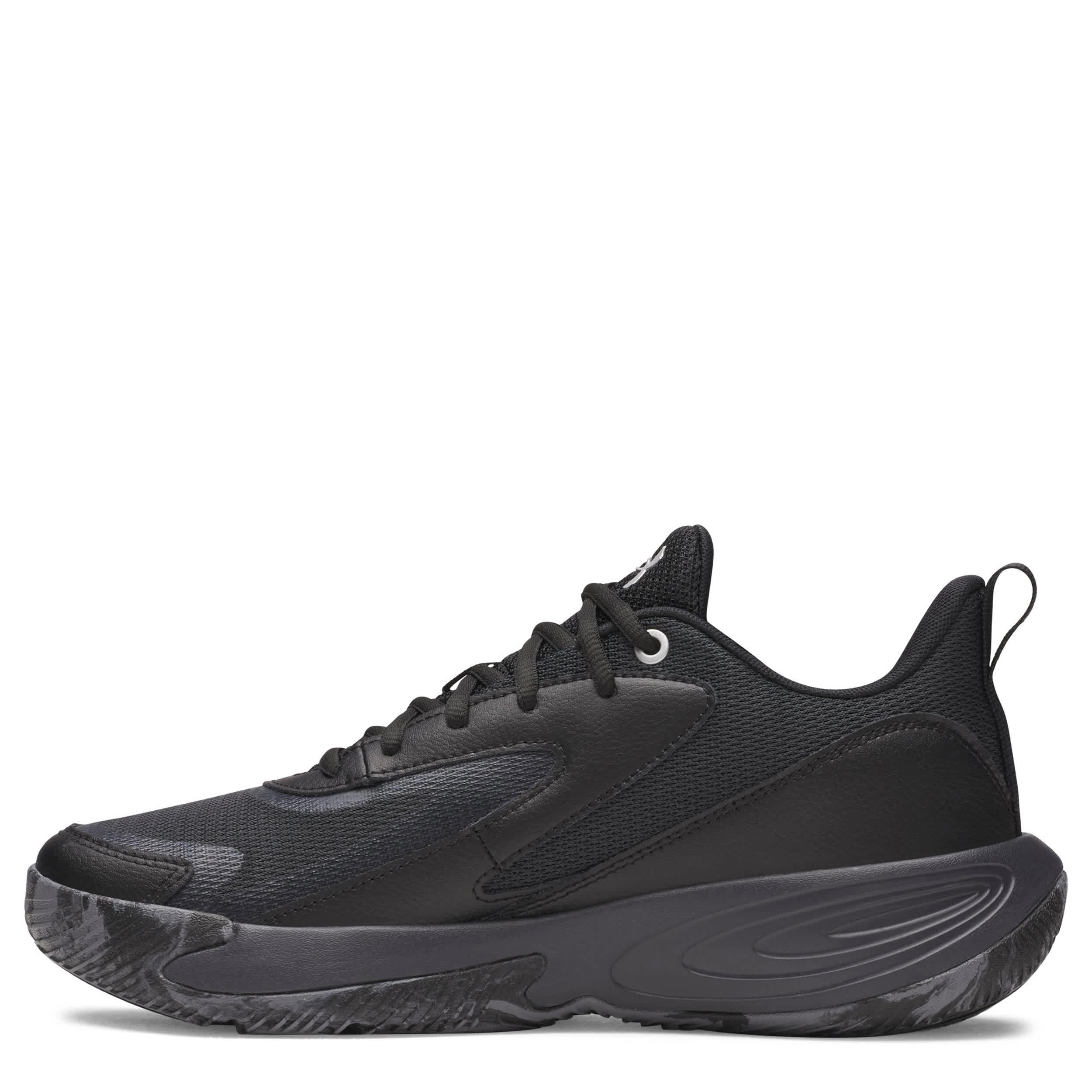 UNDER ARMOUR-MENS LOCKDOWN 8 BASKETBALL SHOE-BLACK & WHITE