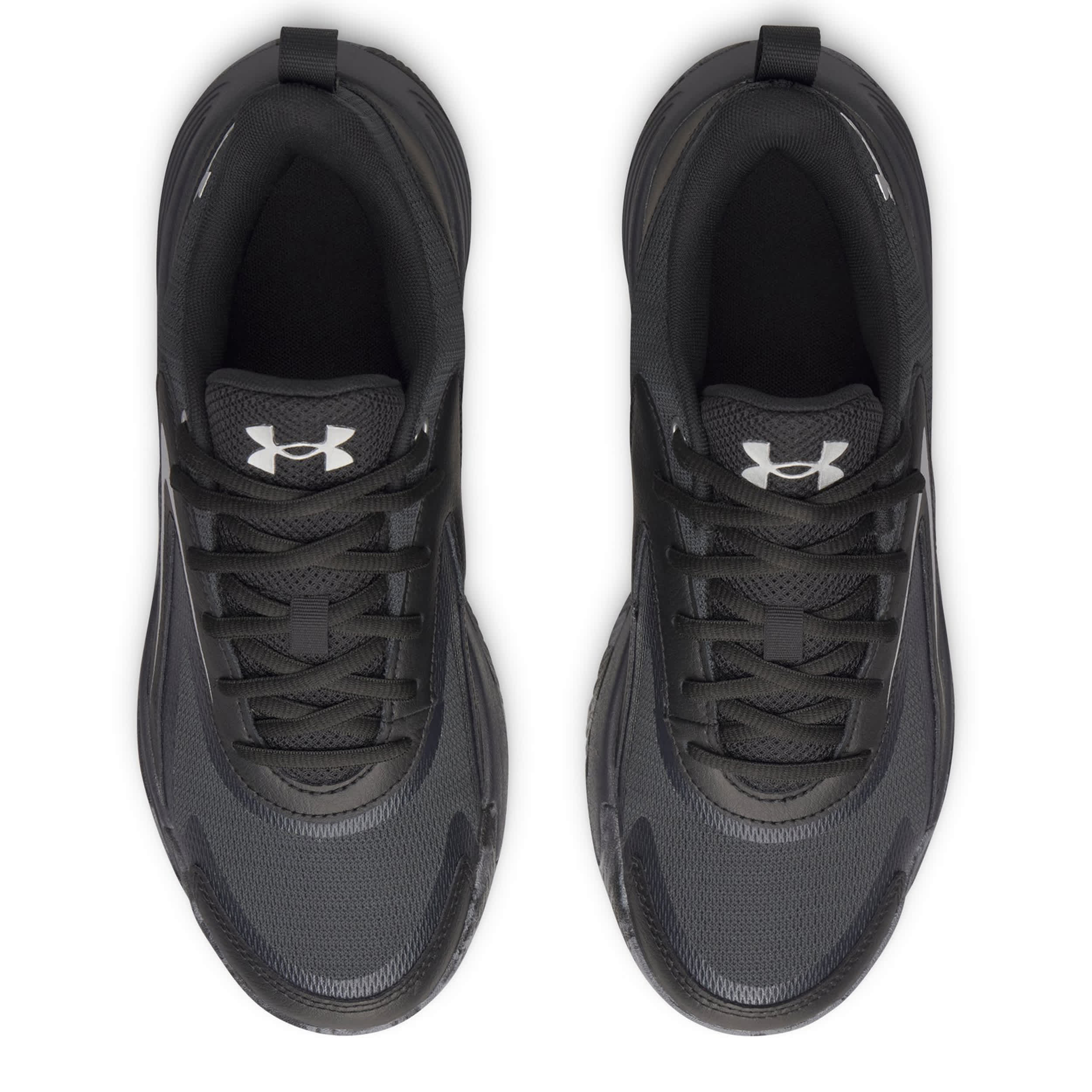 UNDER ARMOUR-MENS LOCKDOWN 8 BASKETBALL SHOE-BLACK & WHITE