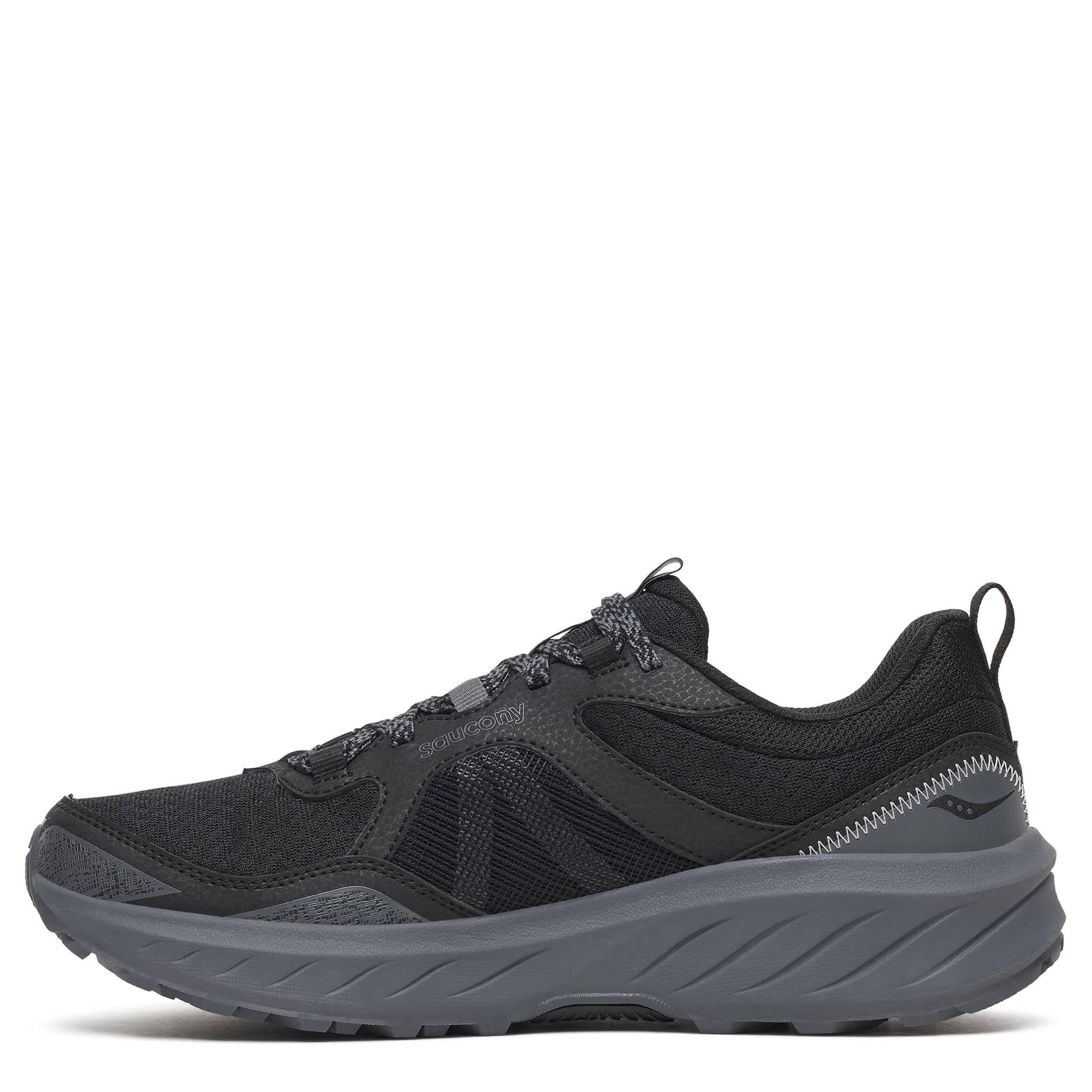 SAUCONY-MENS EXCURSION TR 18 TRAIL SHOE-BLACK & GREY