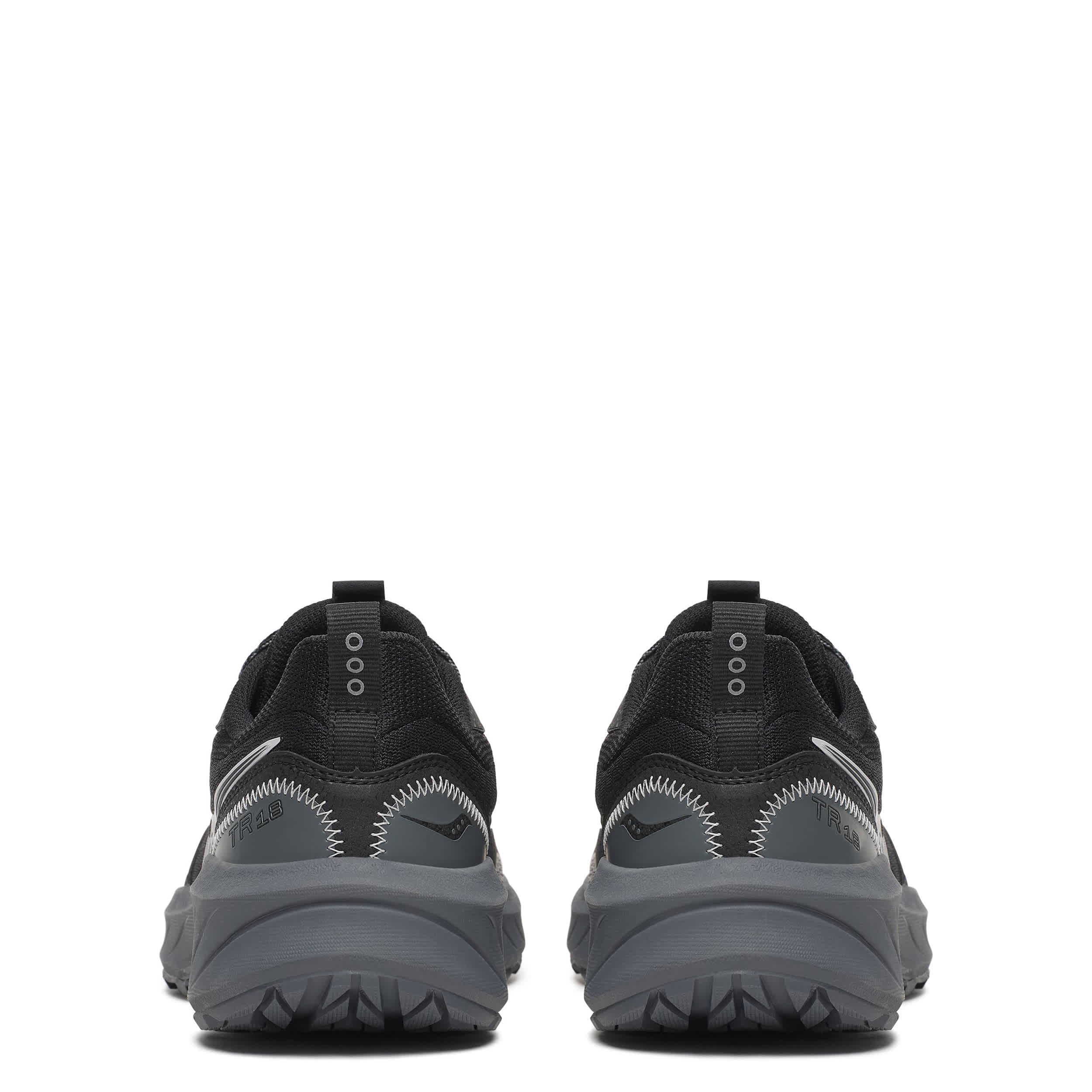 SAUCONY-MENS EXCURSION TR 18 TRAIL SHOE-BLACK & GREY