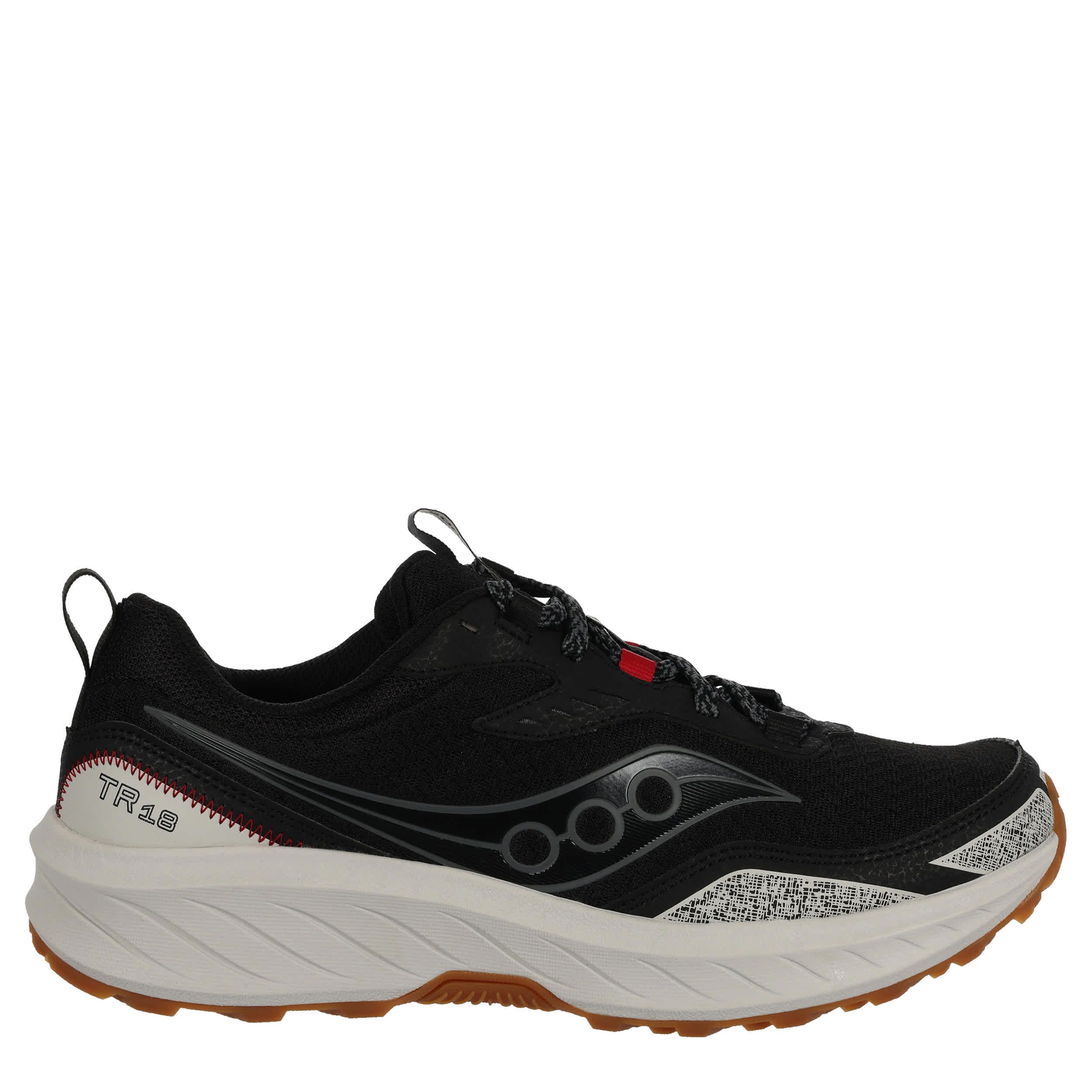 SAUCONY-MENS EXCURSION TR 18 TRAIL SHOE-BLACK & OFF WHITE