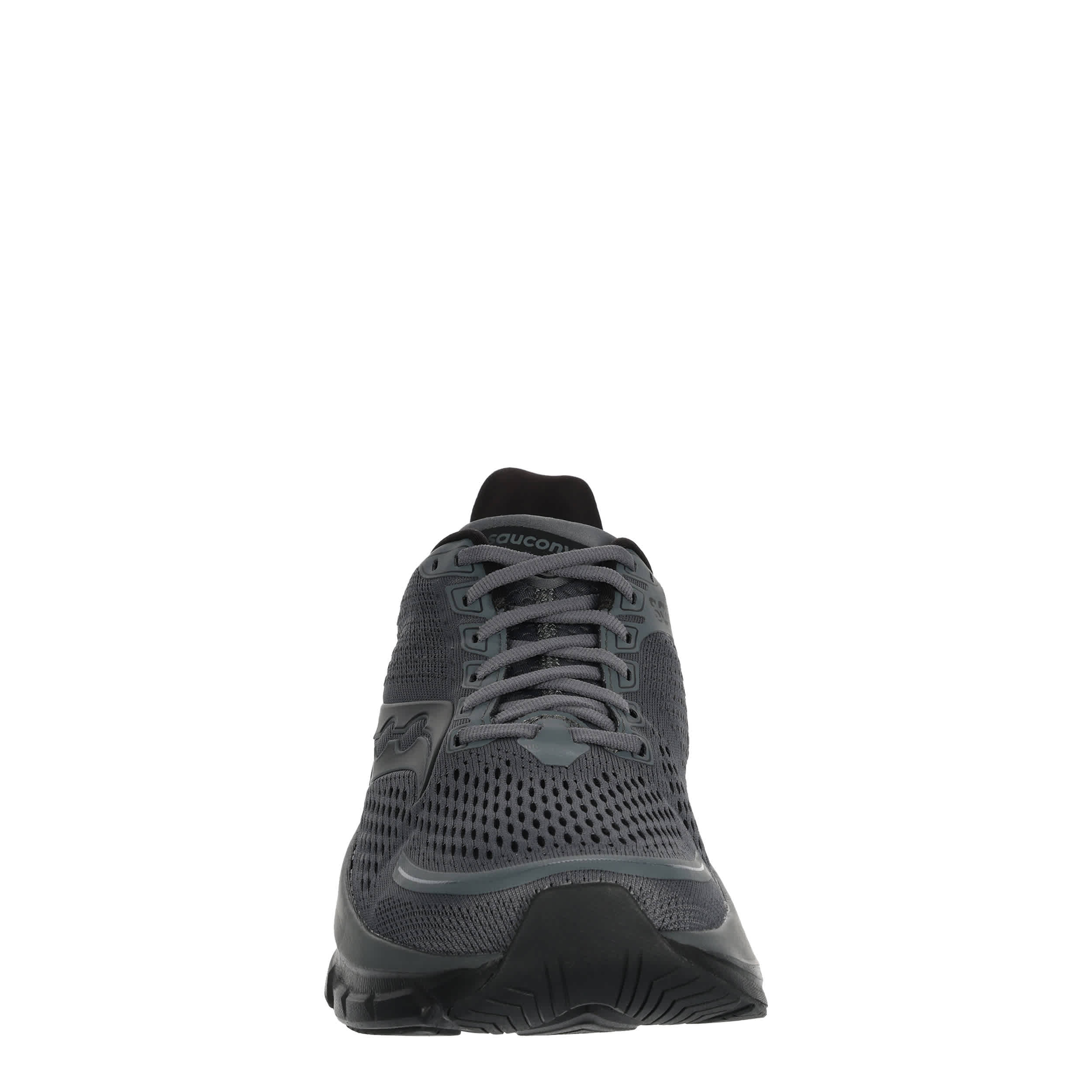 SAUCONY-MENS GUIDE 17 RUNNING SHOE-DARK GREY & BLACK
