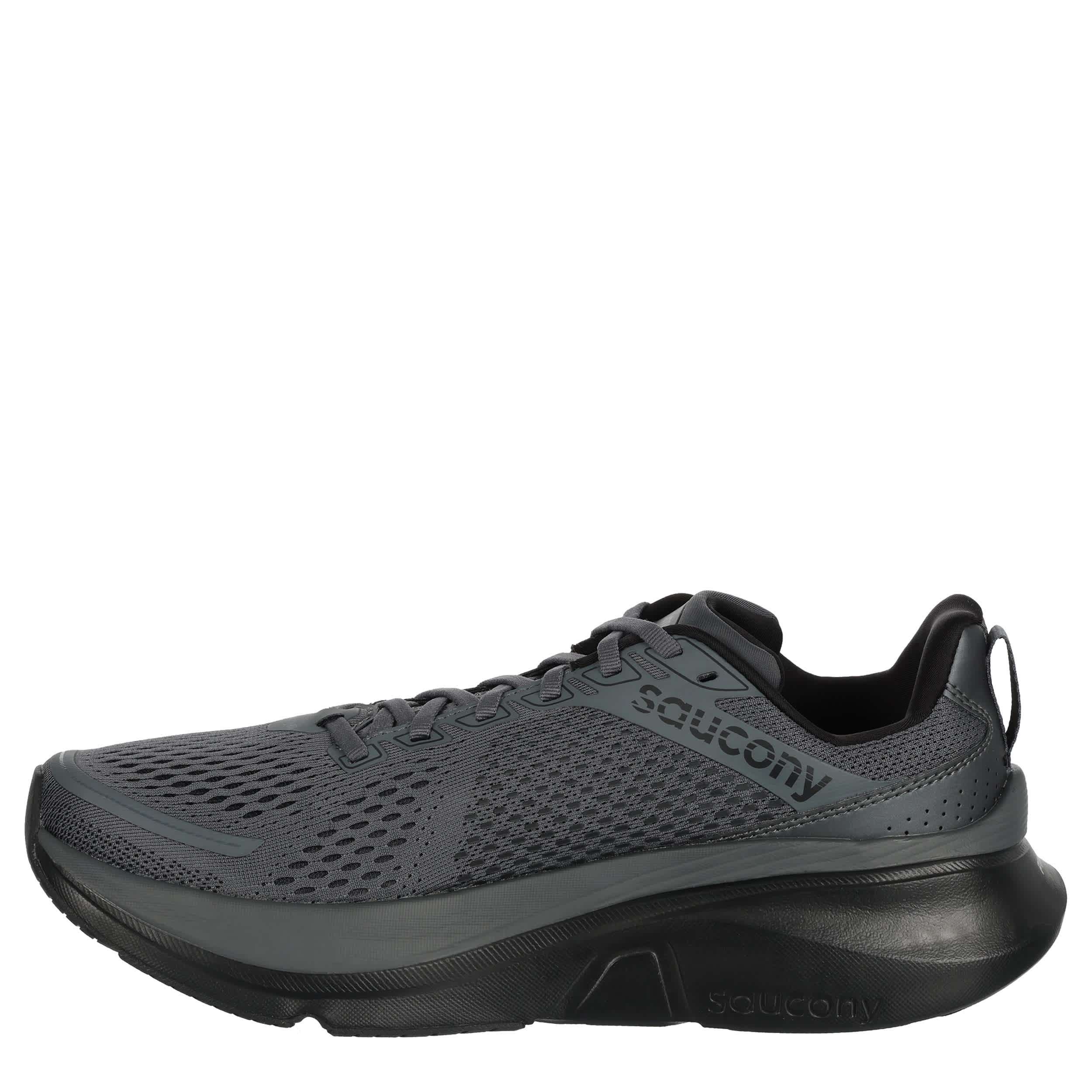 SAUCONY-MENS GUIDE 17 RUNNING SHOE-DARK GREY & BLACK
