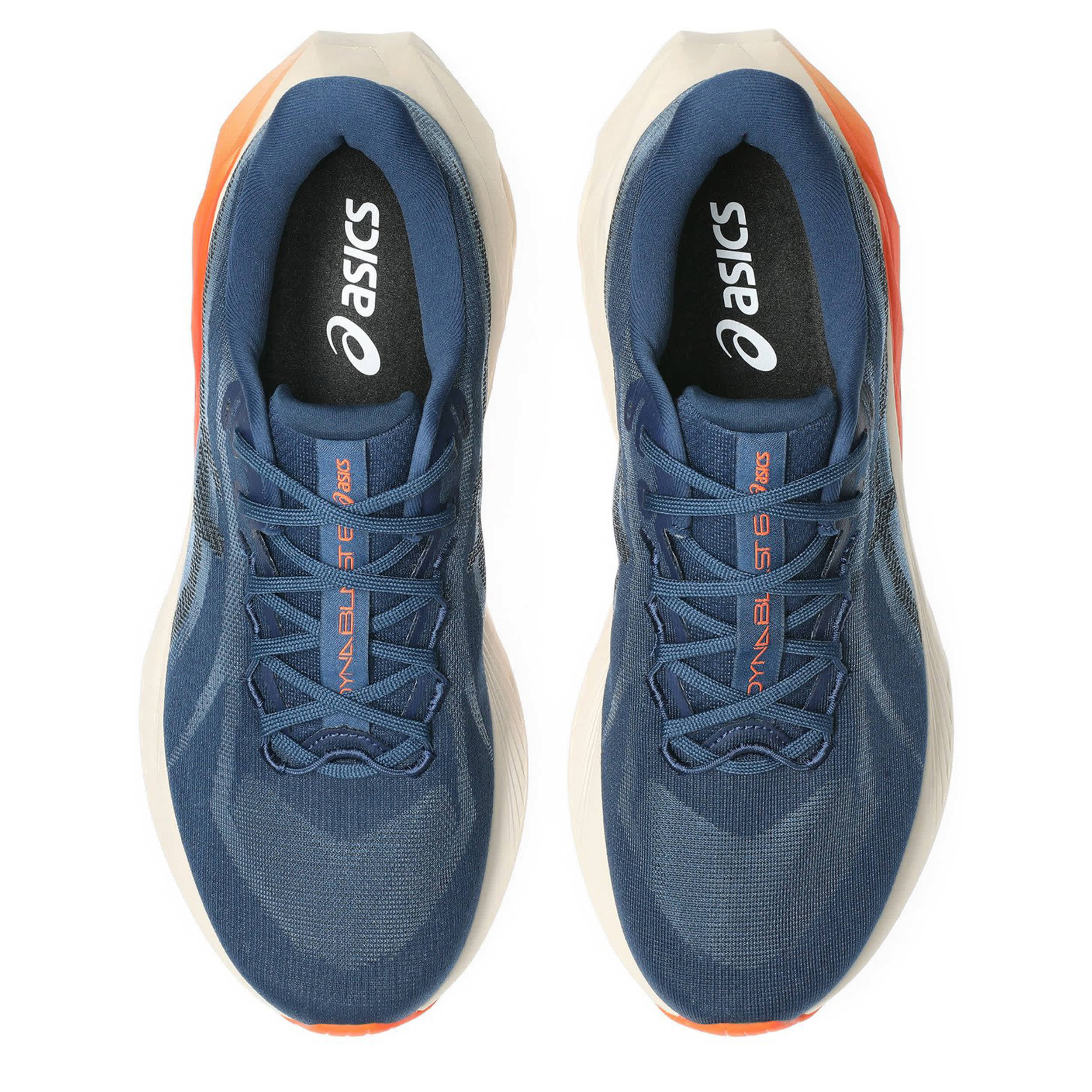 ASICS-MENS DYNABLAST 6 RUNNING SHOE-NAVY & ORANGE