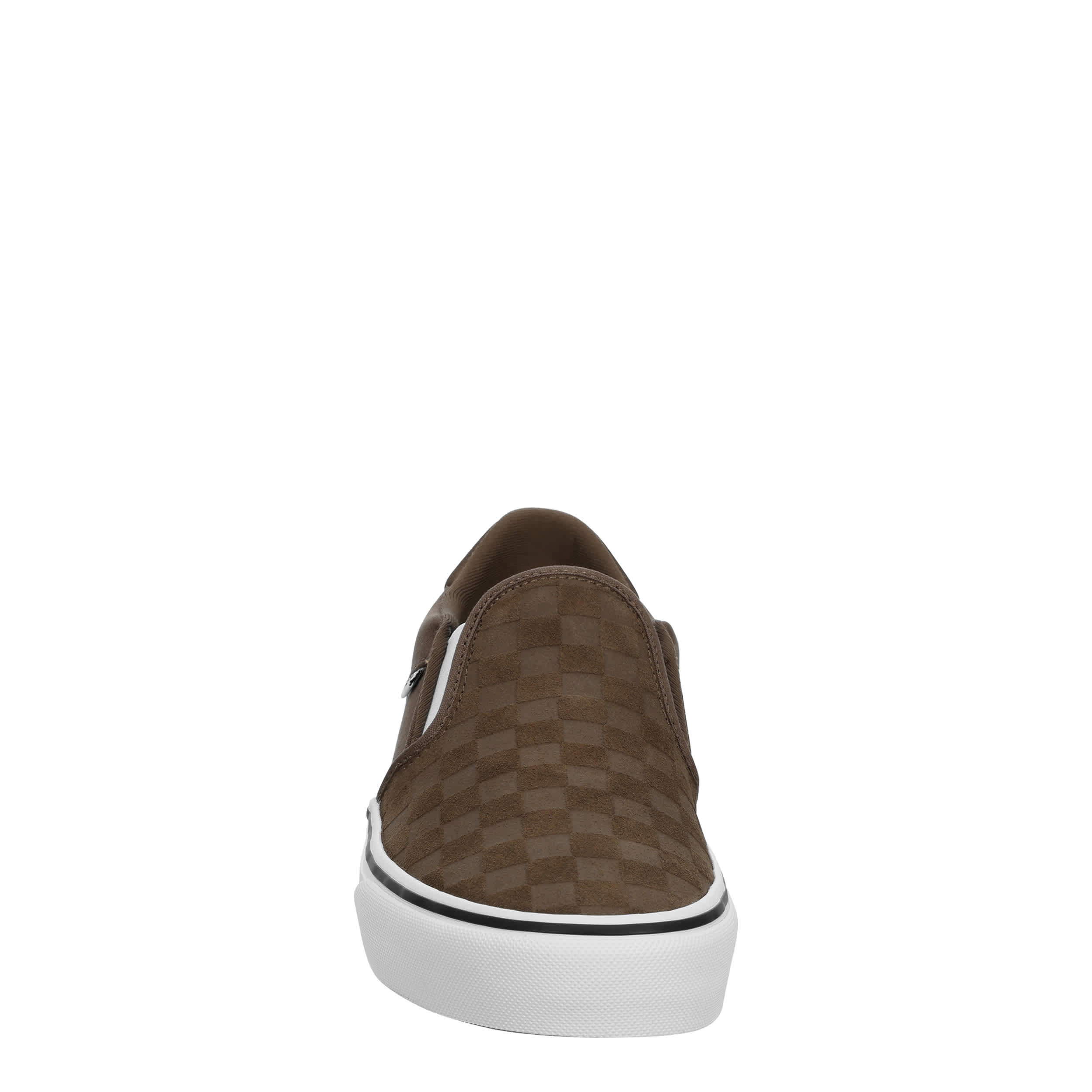 VANS-MENS ASHER SLIP ON SNEAKER-BROWN & WHITE