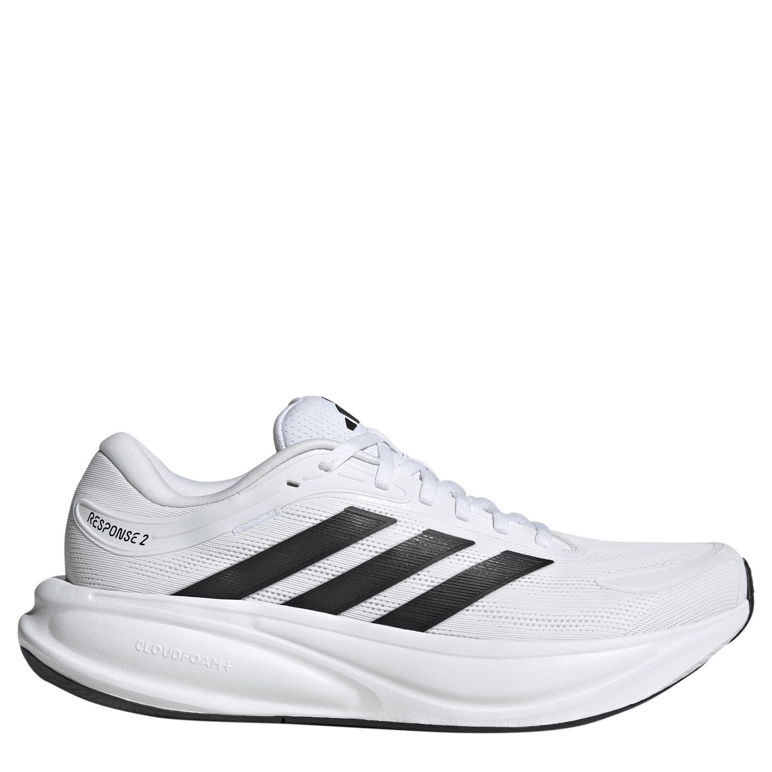 ADIDAS-MENS RESPONSE 2 RUNNING SHOE-WHITE & BLACK
