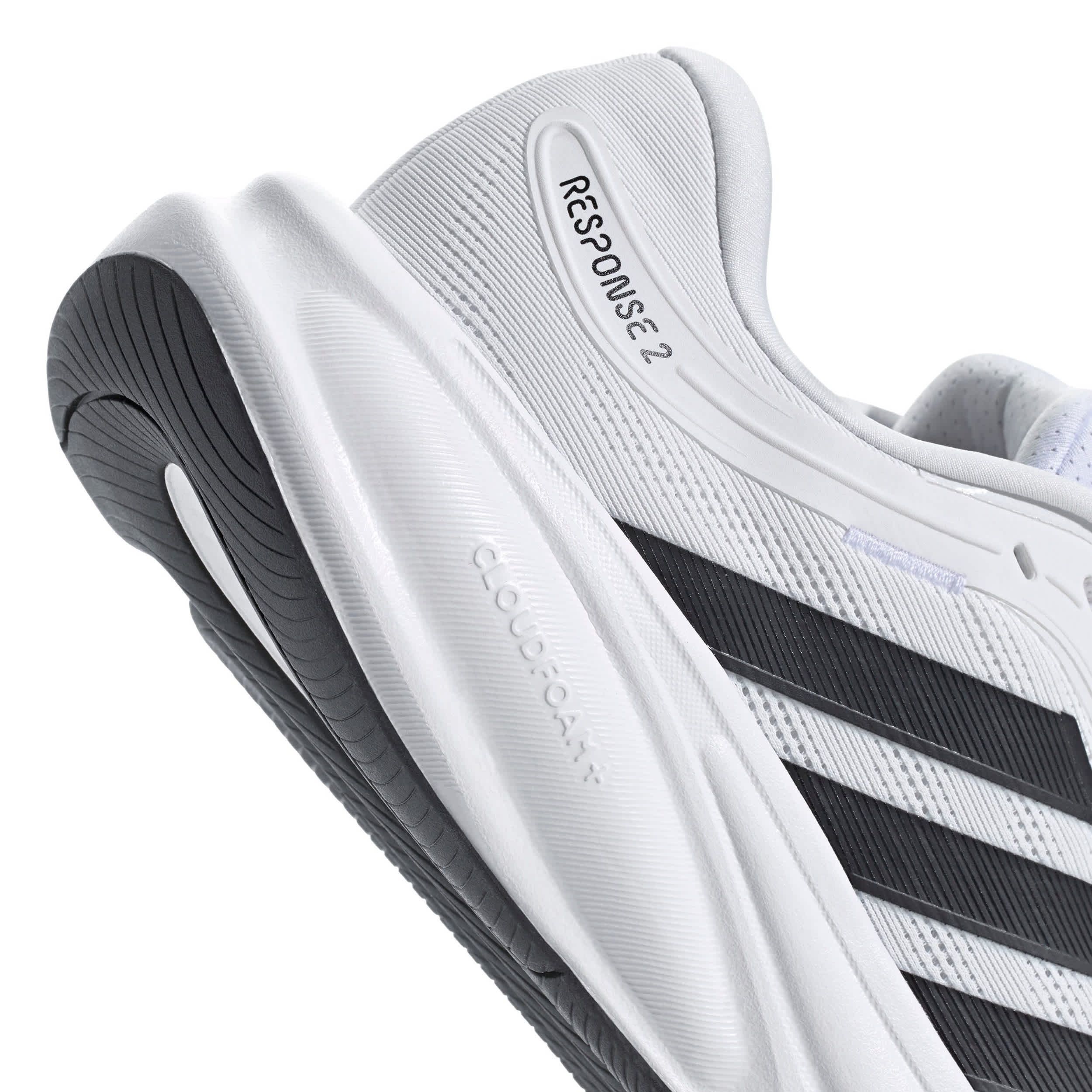 ADIDAS-MENS RESPONSE 2 RUNNING SHOE-WHITE & BLACK
