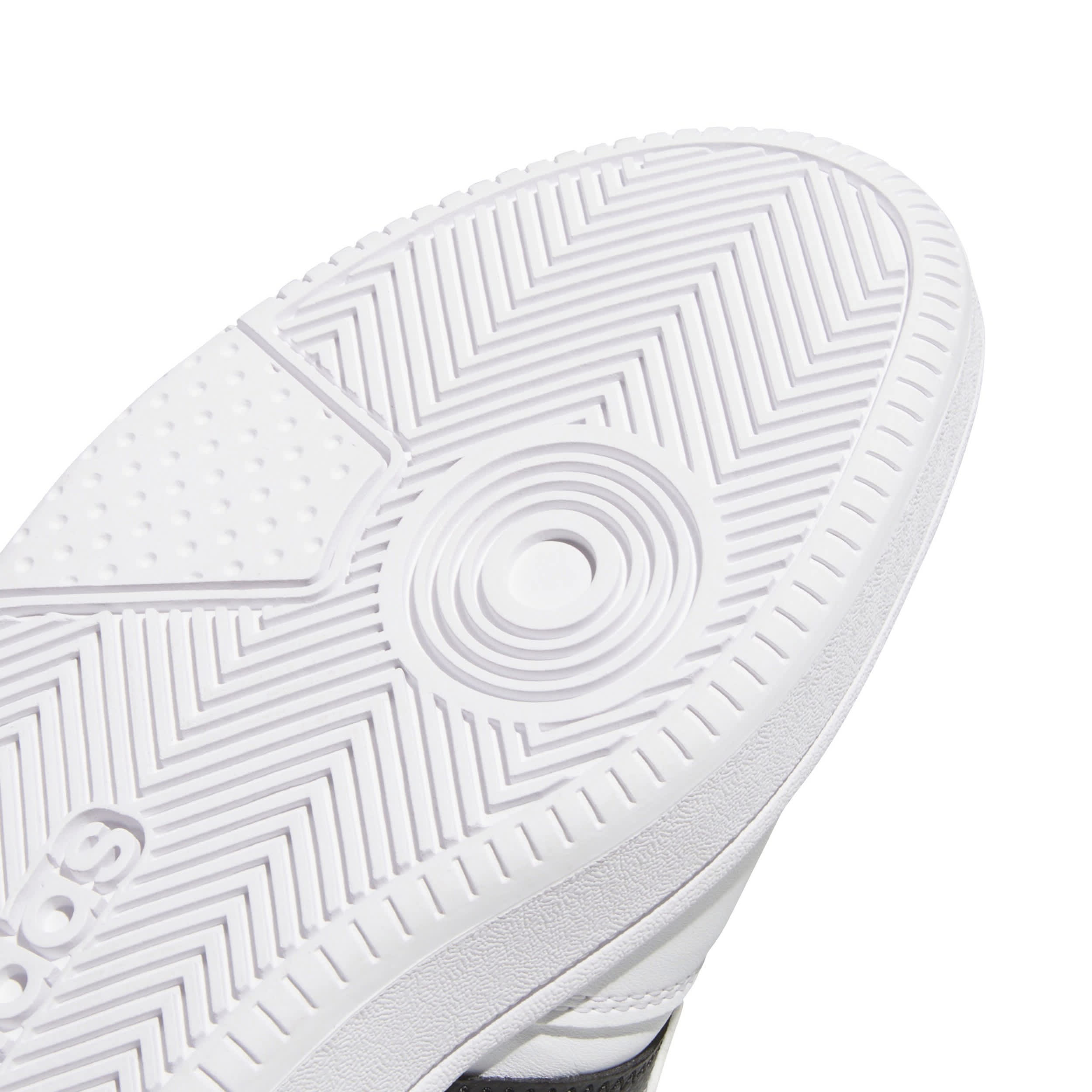 ADIDAS-MENS HOOPS MID SNEAKER-WHITE & BLACK