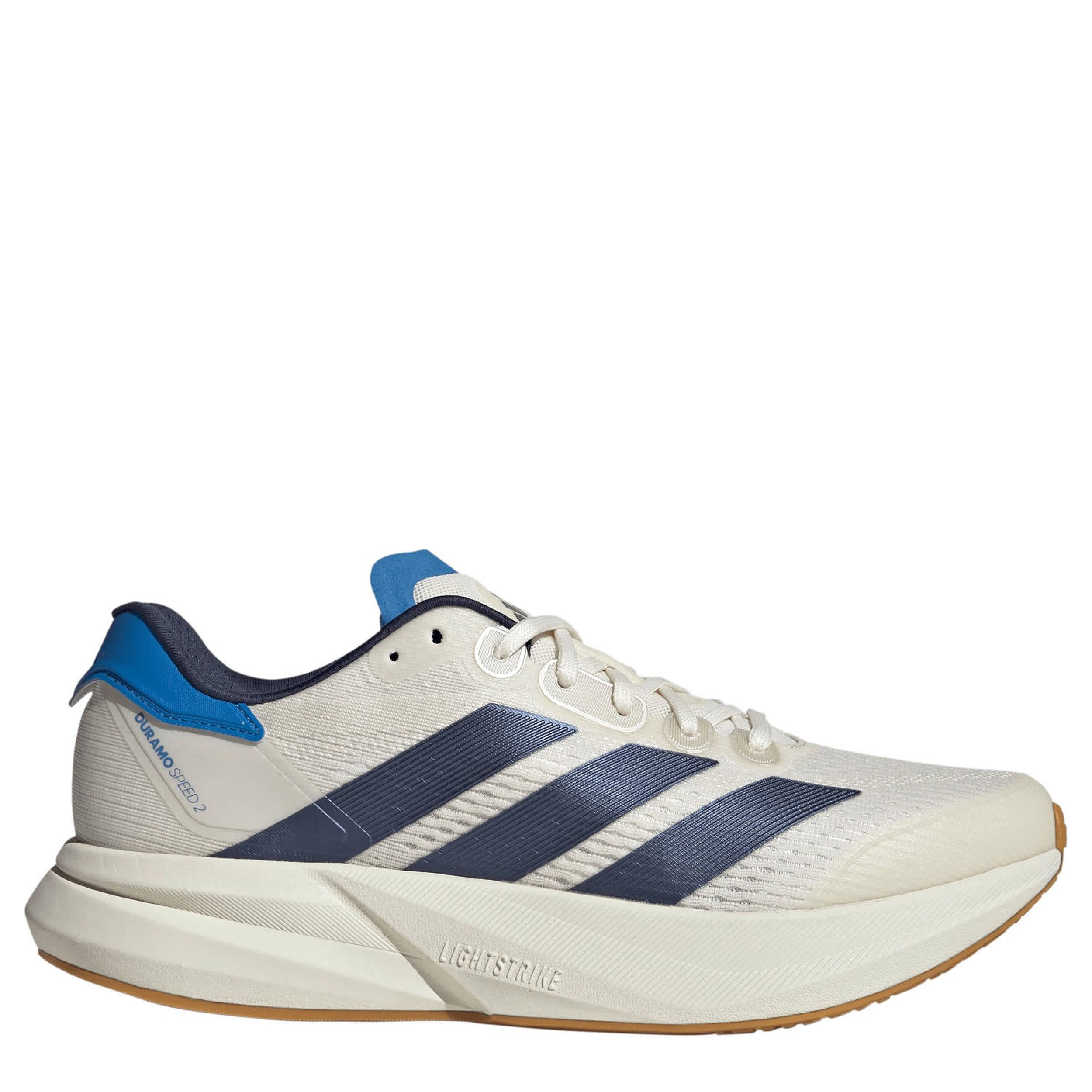 ADIDAS-MENS DURAMO SPEED 2 RUNNING SHOE-WHITE & NAVY