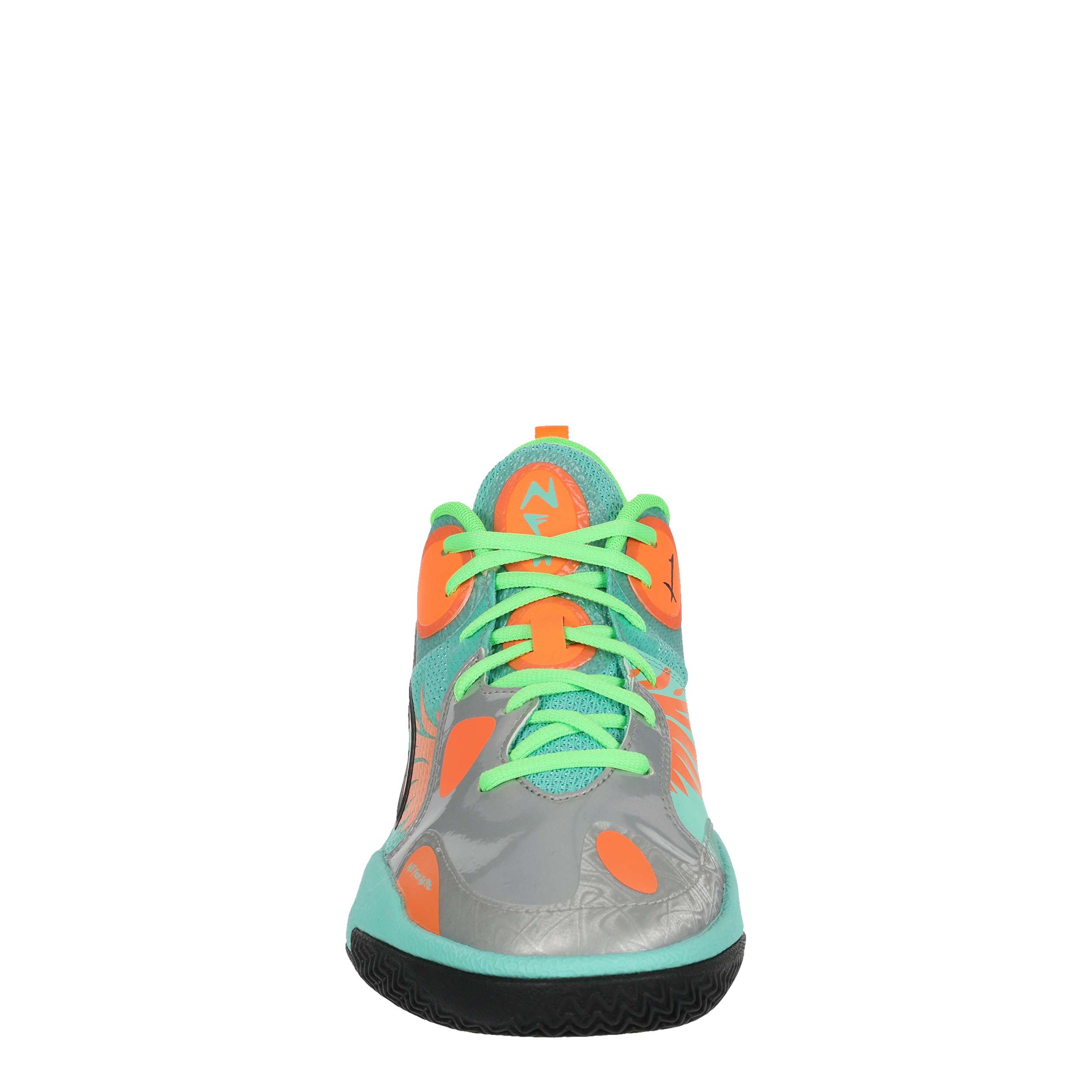 PUMA-MENS MB WORLD.01 BASKETBALL SHOE-GREEN & ORANGE