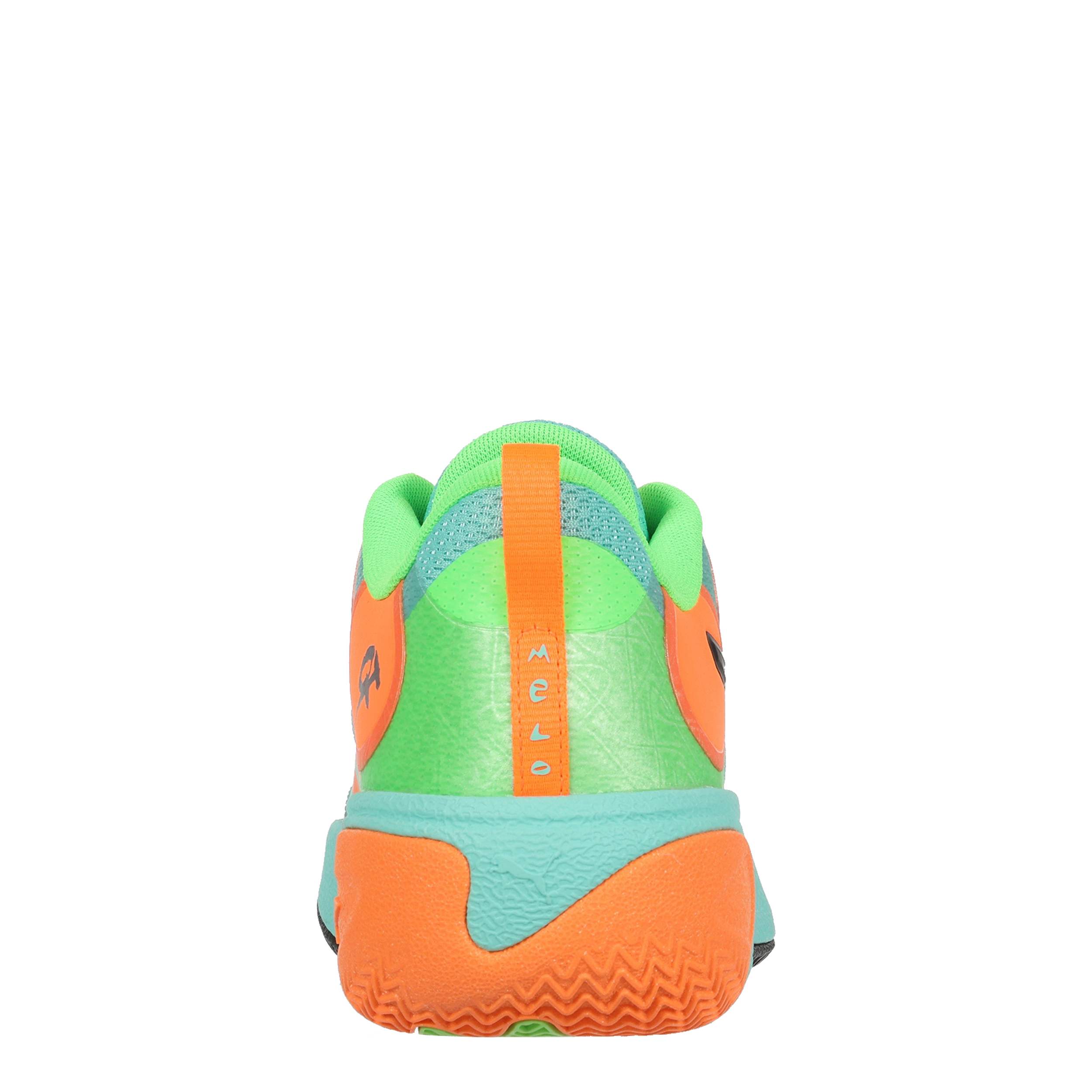 PUMA-MENS MB WORLD.01 BASKETBALL SHOE-GREEN & ORANGE