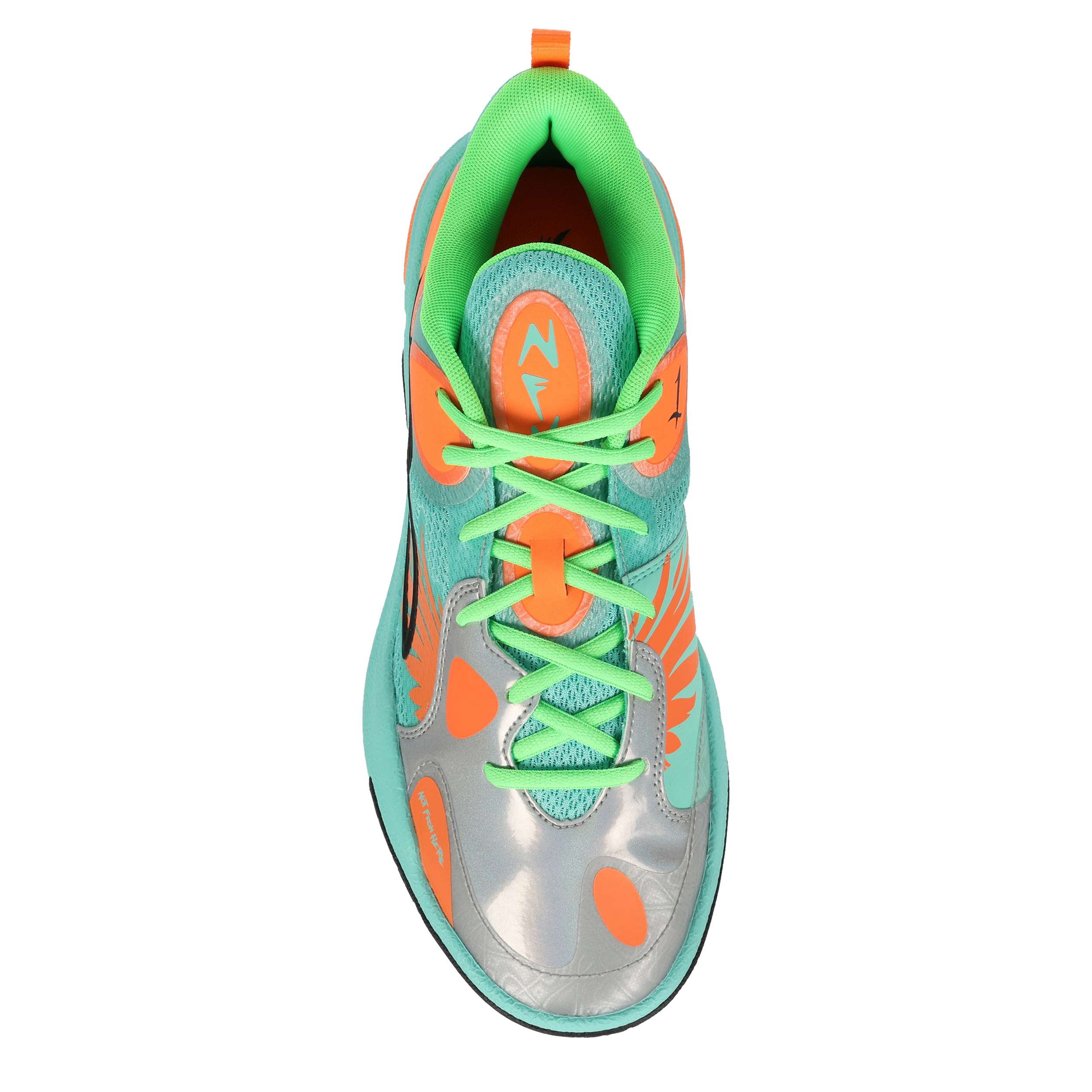 PUMA-MENS MB WORLD.01 BASKETBALL SHOE-GREEN & ORANGE