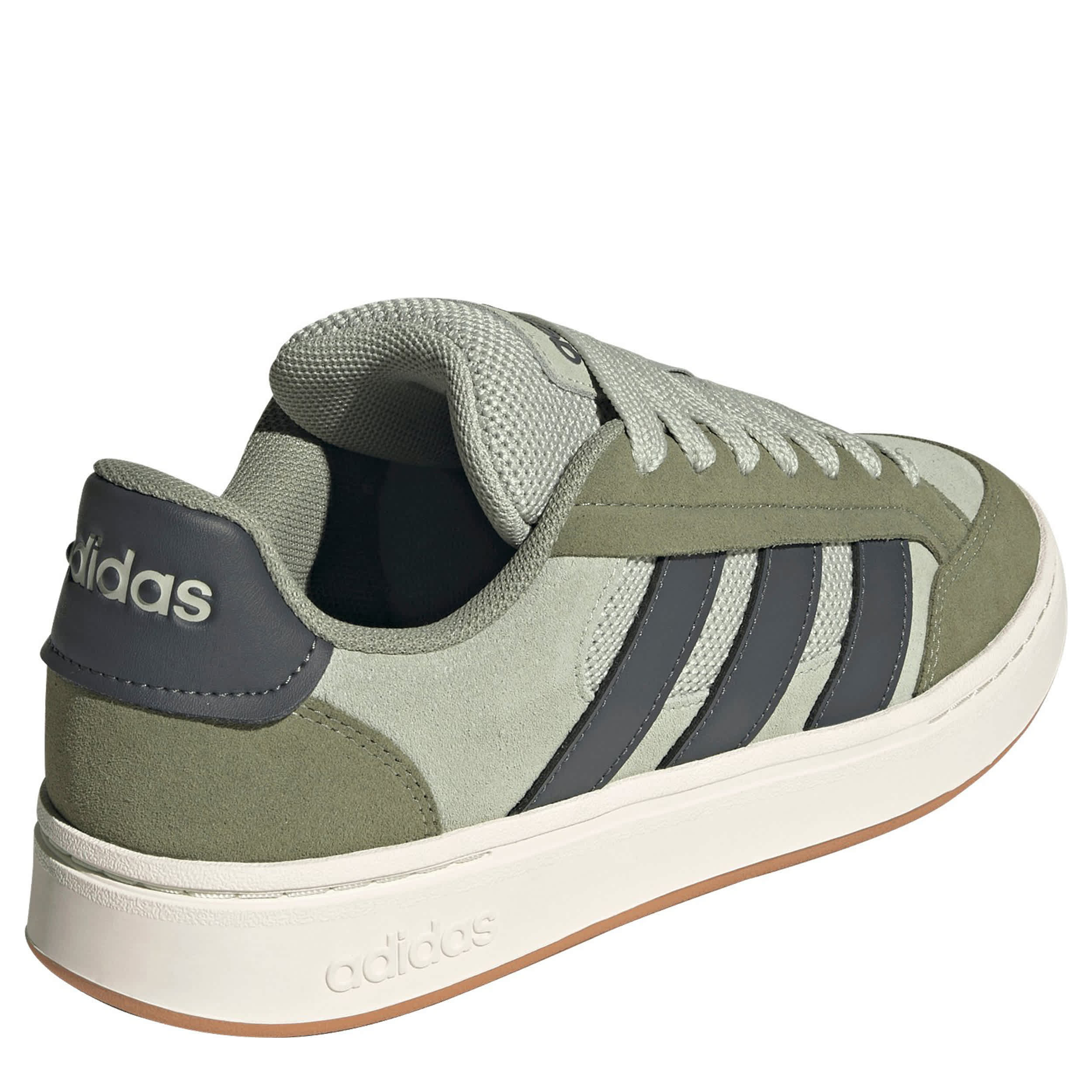 ADIDAS-MENS GRAND COURT ALPHA SK8 SNEAKER-GREEN & TAN