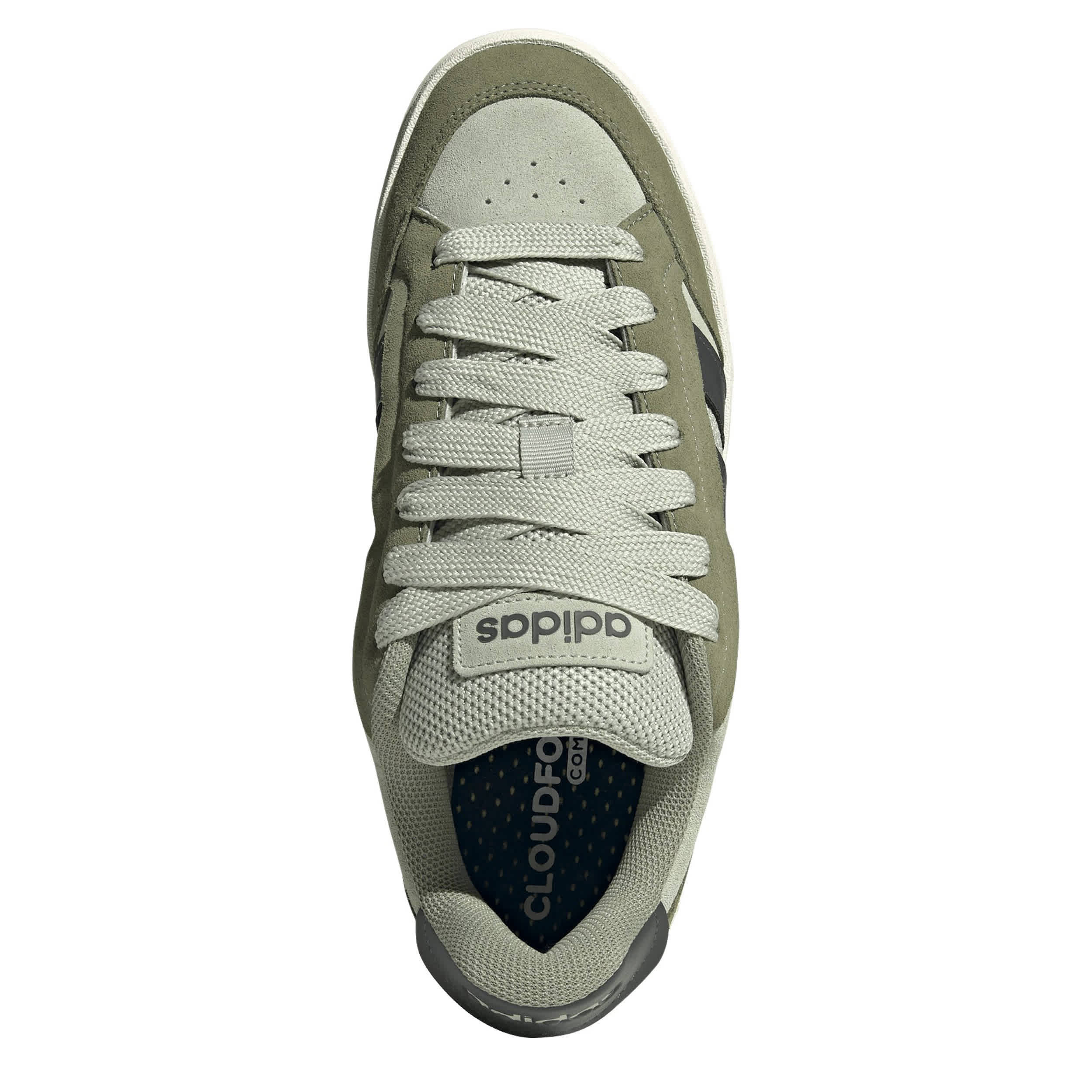 ADIDAS-MENS GRAND COURT ALPHA SK8 SNEAKER-GREEN & TAN