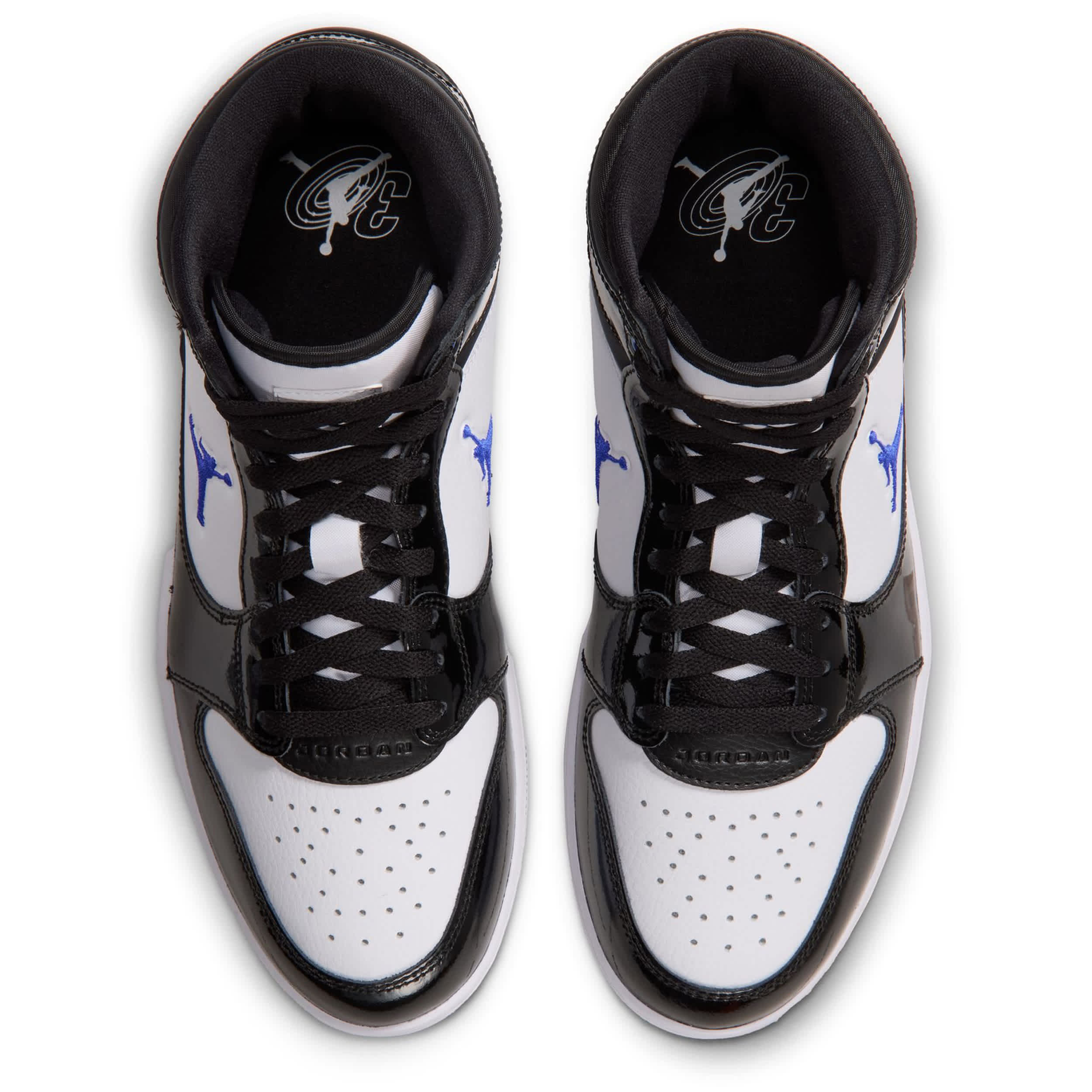 JORDAN-MENS COURT CONNECT MID SNEAKER-BLACK & BLUE