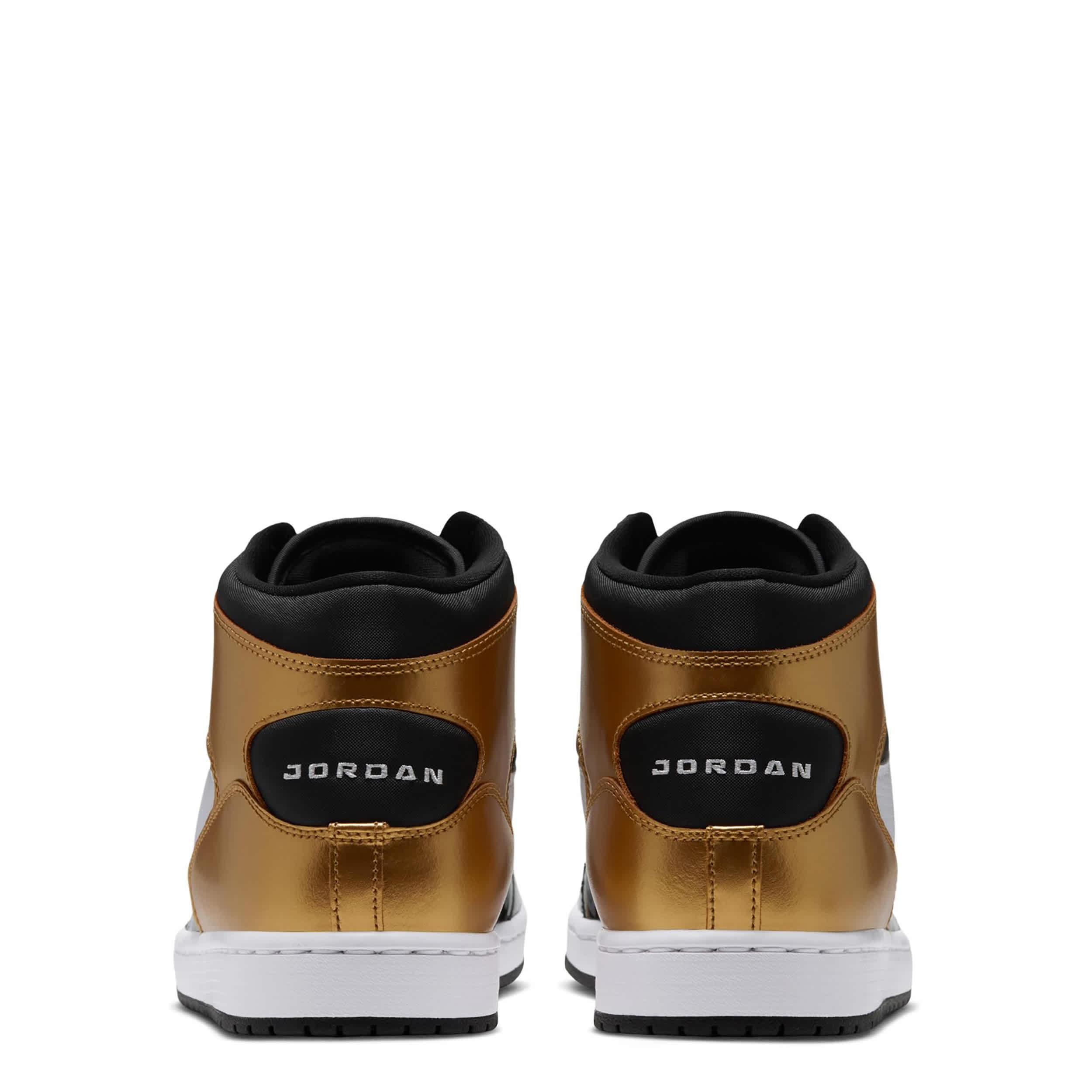 JORDAN-MENS COURT CONNECT MID SNEAKER-BLACK & GOLD