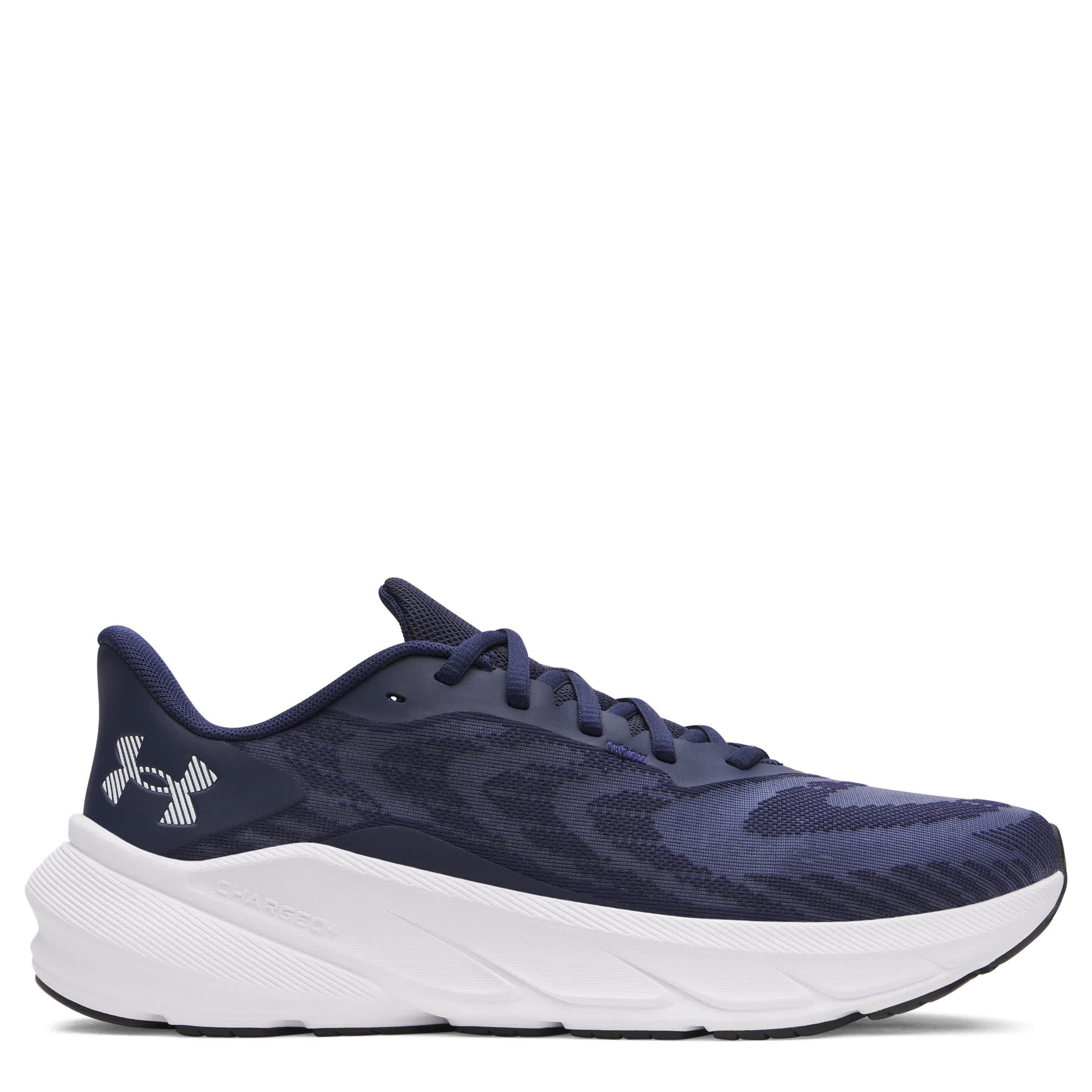 UNDER ARMOUR-MENS CHARGED+ TURBULENCE 3 RUNNING SHOE-NAVY & WHITE