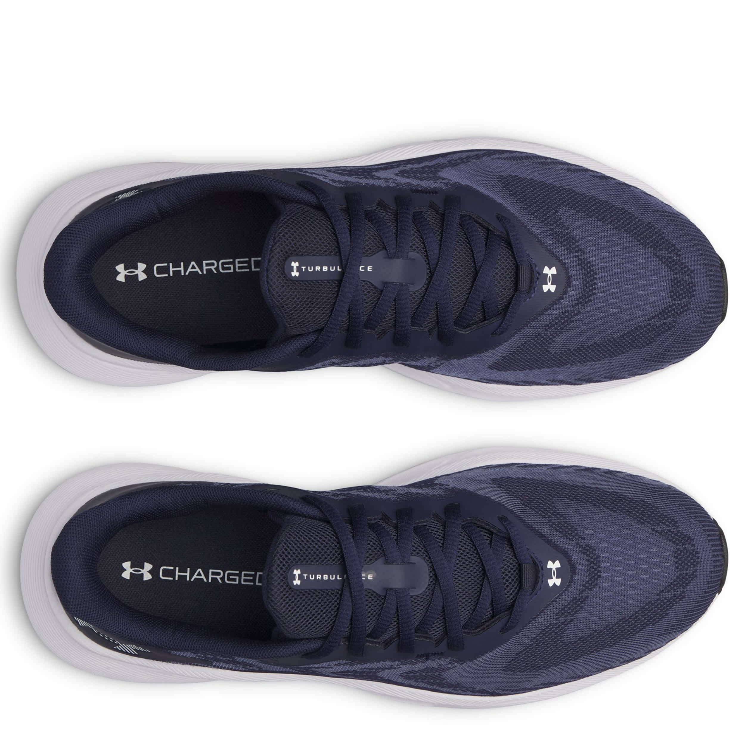 UNDER ARMOUR-MENS CHARGED+ TURBULENCE 3 RUNNING SHOE-NAVY & WHITE