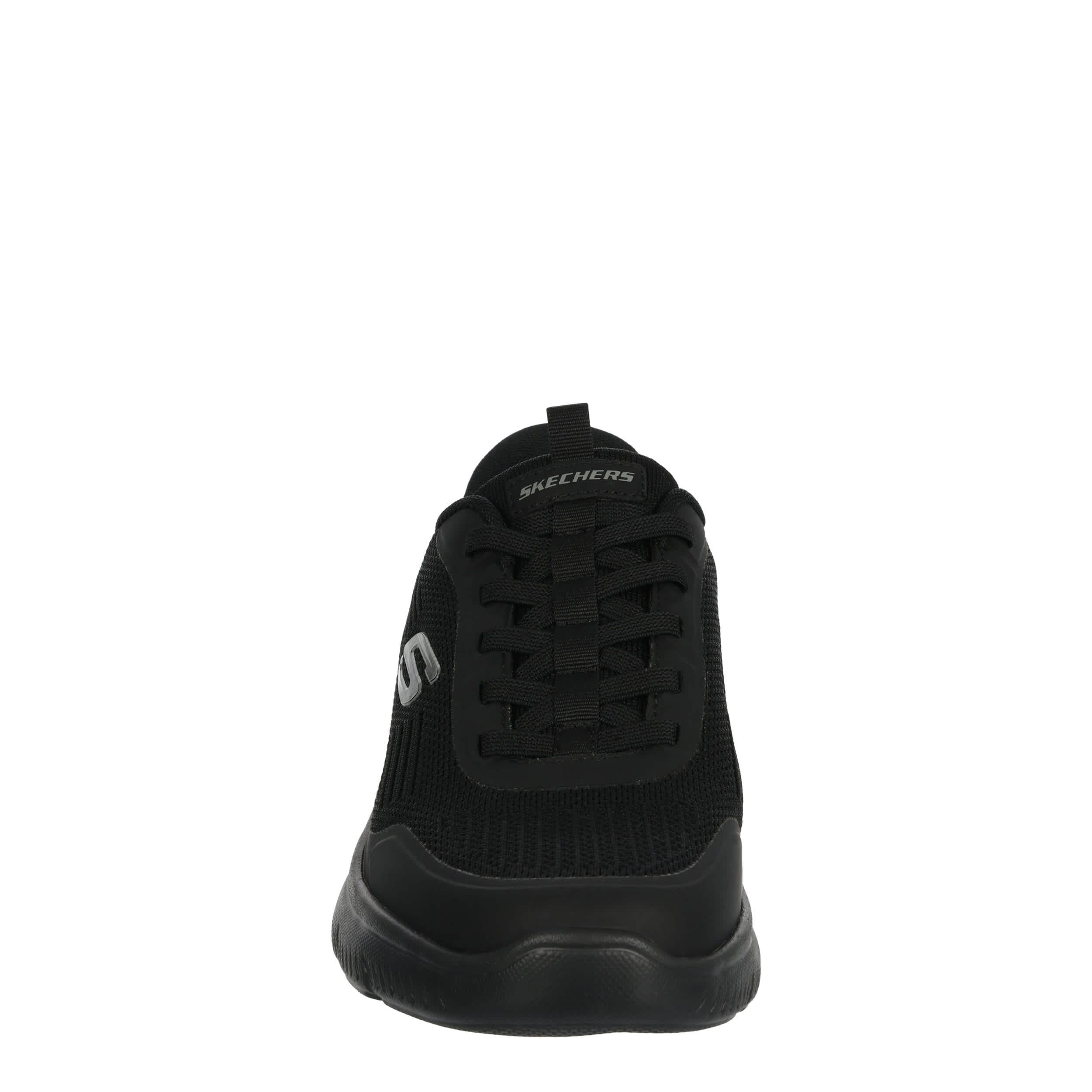SKECHERS-MENS SLIP-INS SUMMITS- LEYFTER  SNEAKER-BLACK & BLACK
