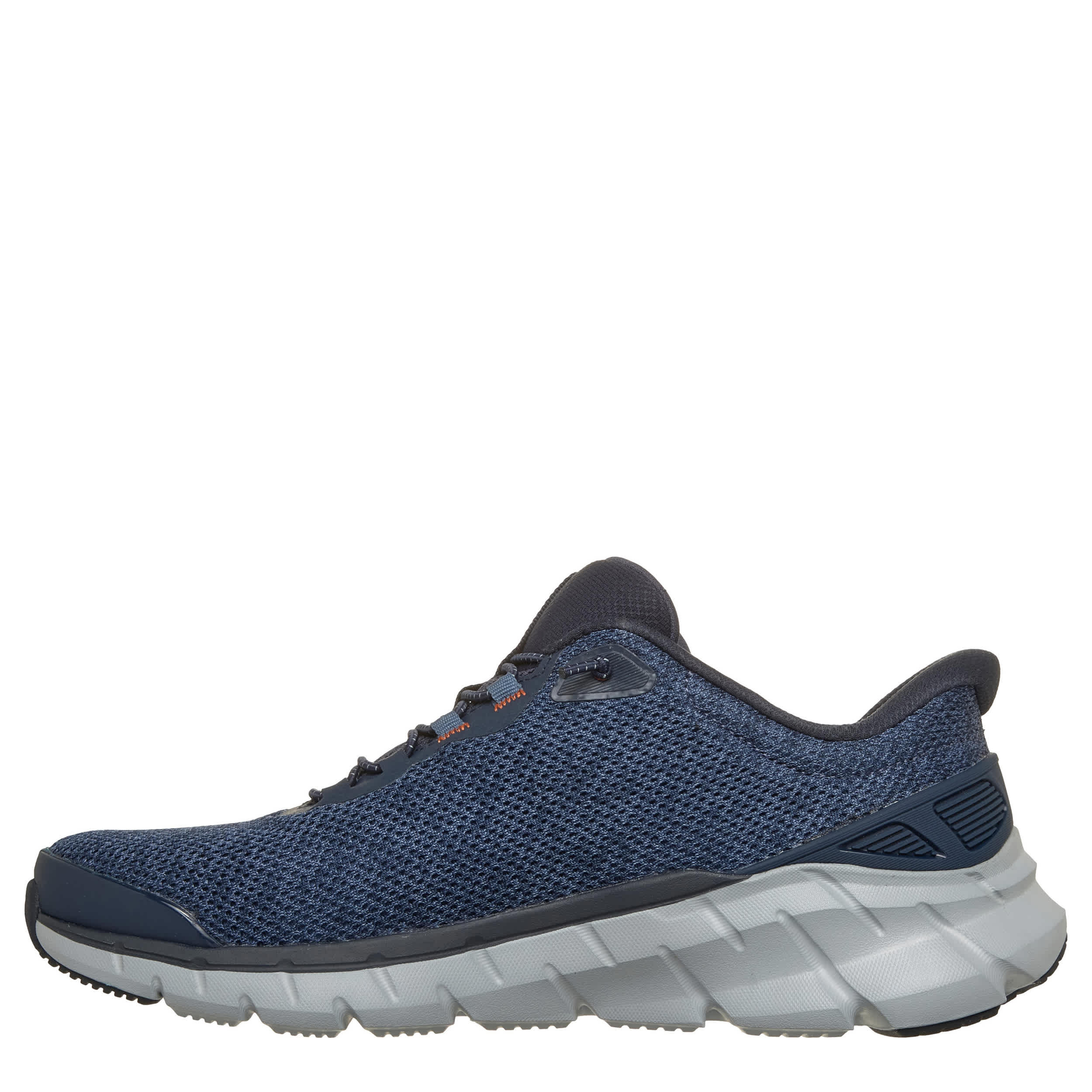SKECHERS-MENS SLIP-INS SKECH FLEX 4.0  SNEAKER-NAVY & ORANGE
