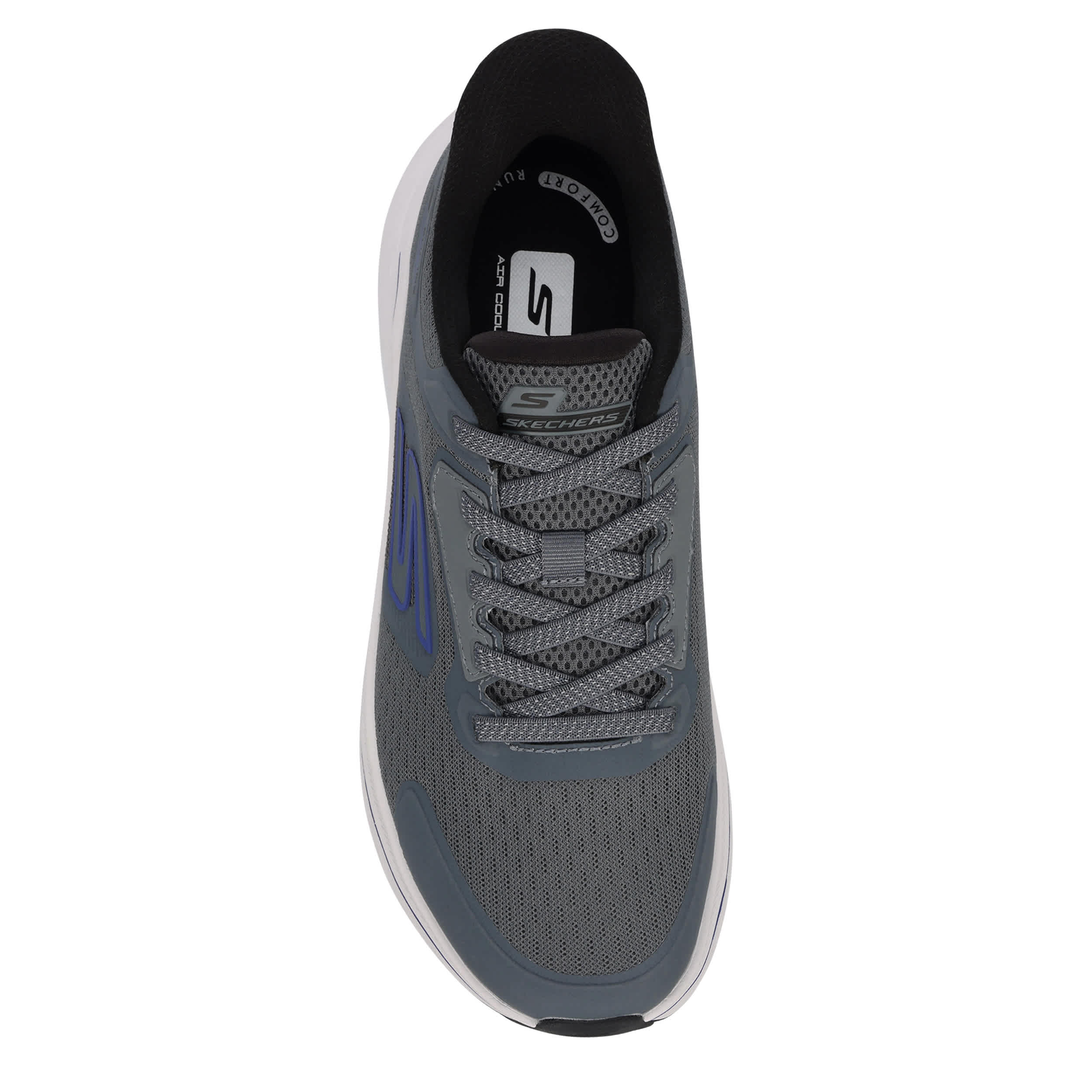 SKECHERS-MENS MENS SLIP IN: GO RUN CONSISTENT 3.0-GREY & BLUE