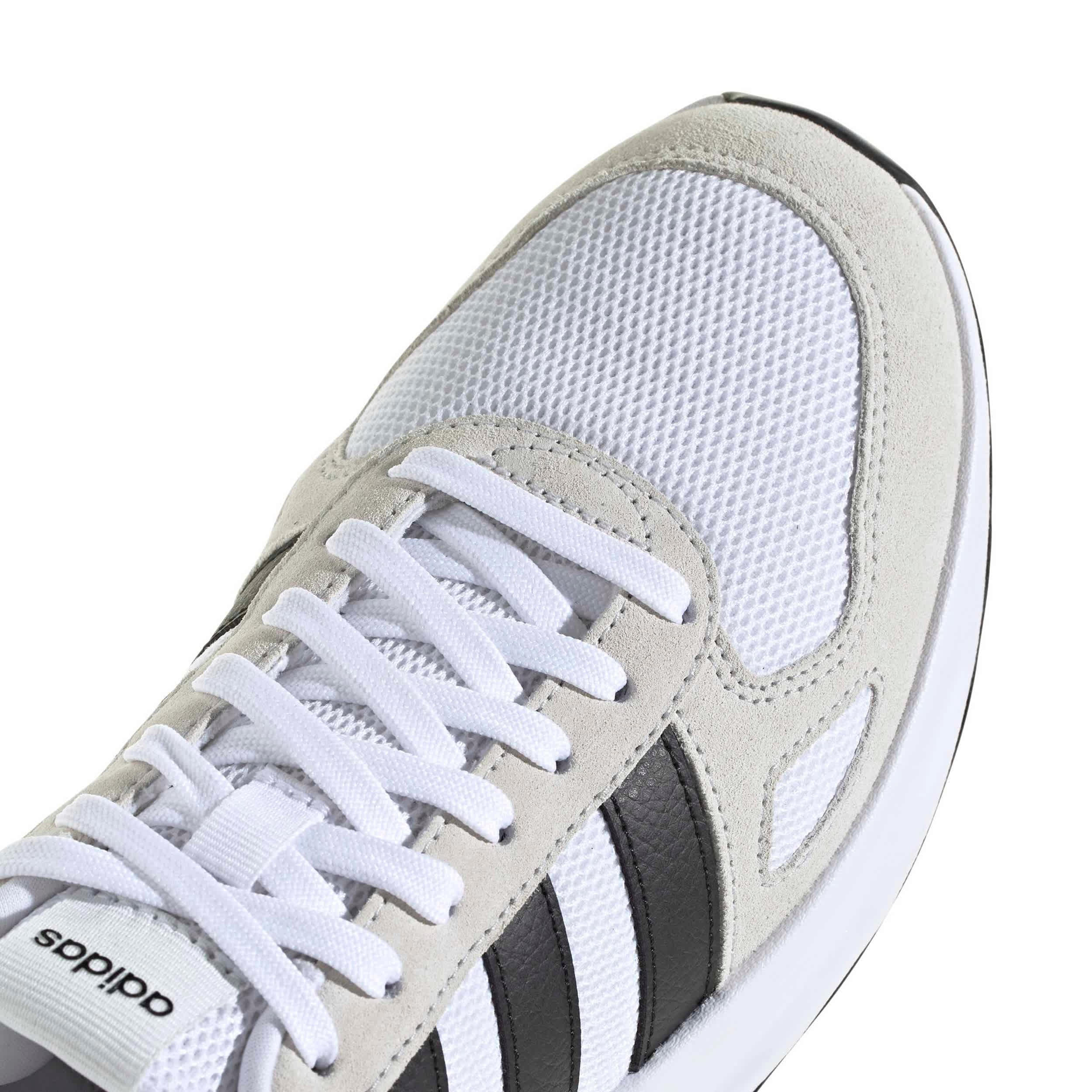 ADIDAS-MENS RUN 84 SNEAKER-WHITE & BLACK