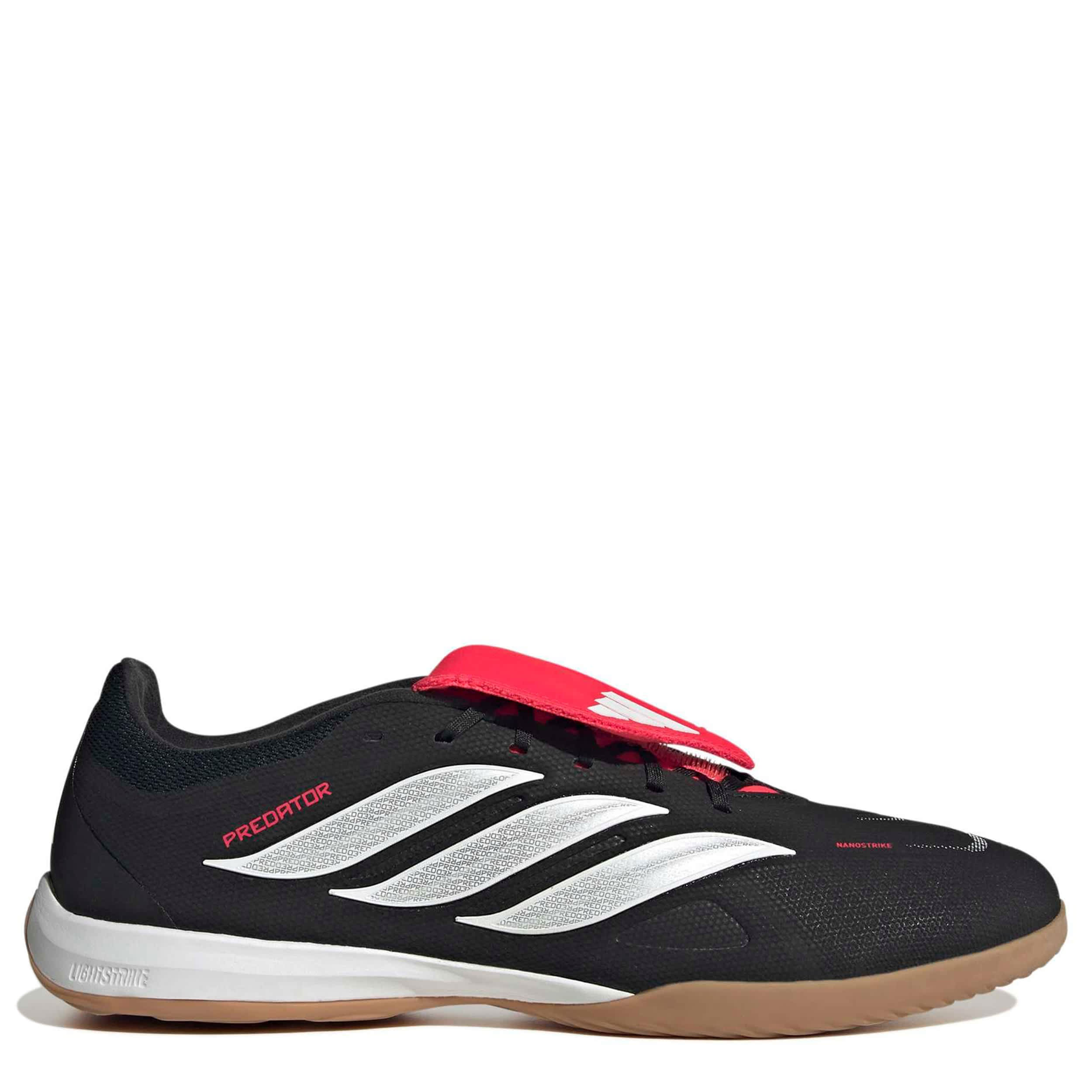 ADIDAS-UNISEX PREDATOR LEAGUE FOLD-OVER INDOOR SOCCER CLEATS-BLACK & WHITE